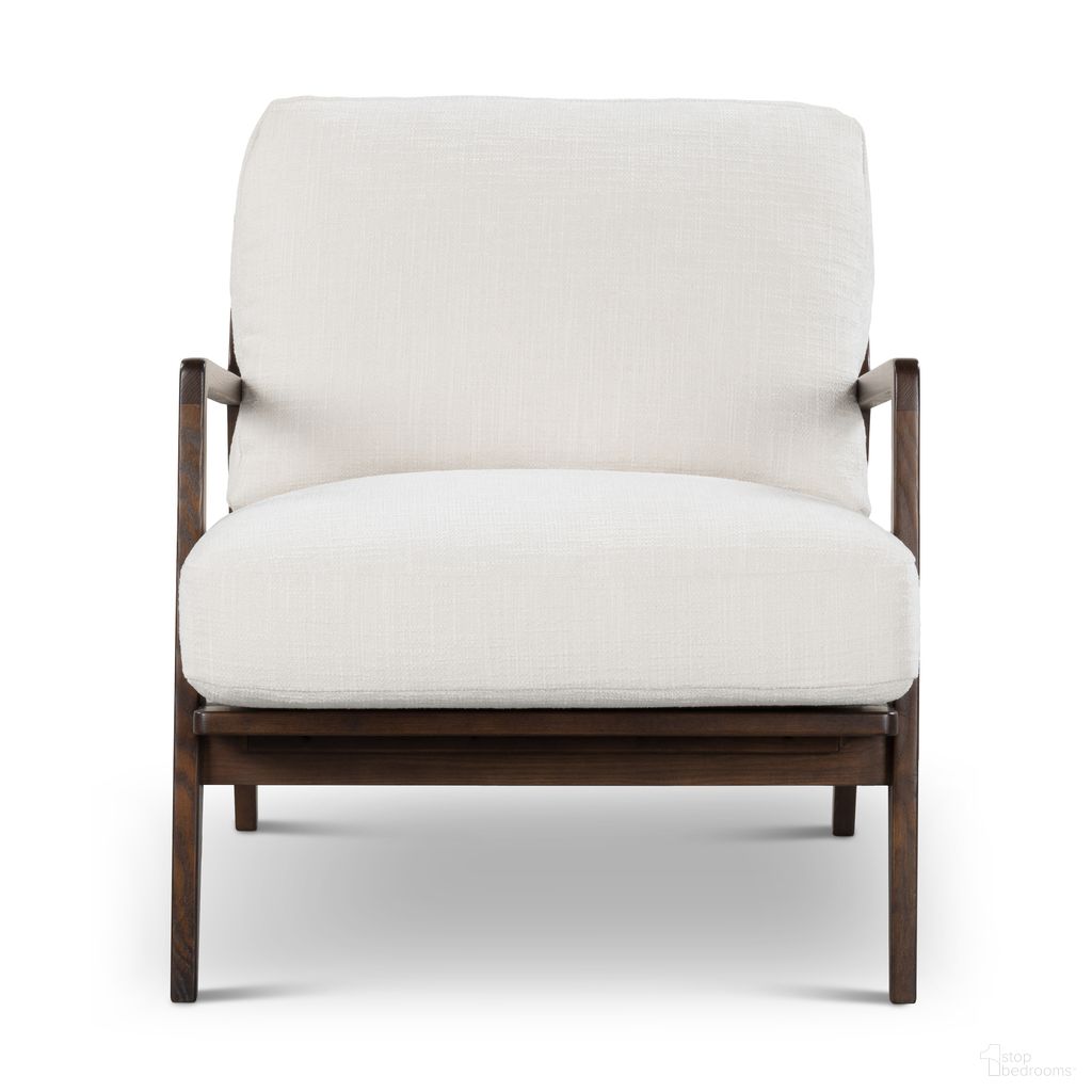 The appearance of Metro Carmelo Upholstered Genuine Leather Accent Chair In Cream and Walnut designed by Urbia in the modern / contemporary interior design. This cream/walnut piece of furniture  was selected by 1StopBedrooms from Metro Collection to add a touch of cosiness and style into your home. Sku: VC-1231-C-WACRHCRM. Material: Solid Wood.