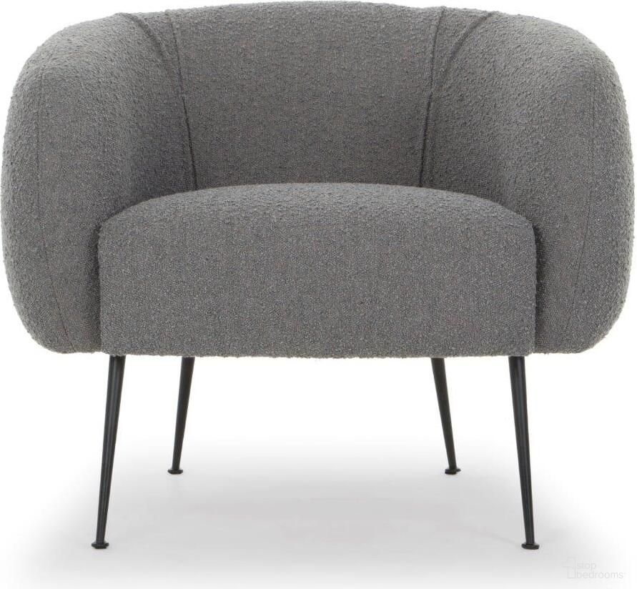 The appearance of Metro Sepli Accent Chair In Black Legs And Charcoal Boucle Upholstery designed by Urbia in the modern / contemporary interior design. This charcoal piece of furniture was selected by 1StopBedrooms from Metro Collection to add a touch of cosiness and style into your home. Sku: VSD-SEPLI-C-CHAR. Material: Boucle.