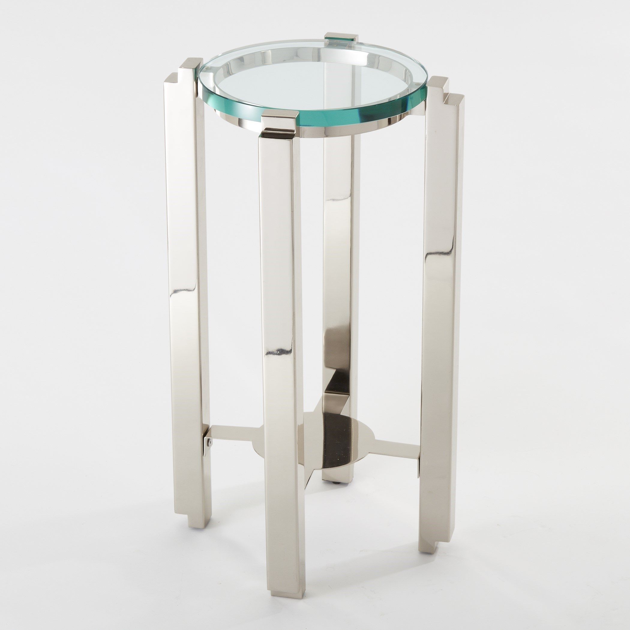 The appearance of Metro Side Table In Silver designed by Global Views in the modern / contemporary interior design. This silver piece of furniture was selected by 1StopBedrooms from Metro Collection to add a touch of cosiness and style into your home. Sku: 991572. Material: Stainless Steel.
