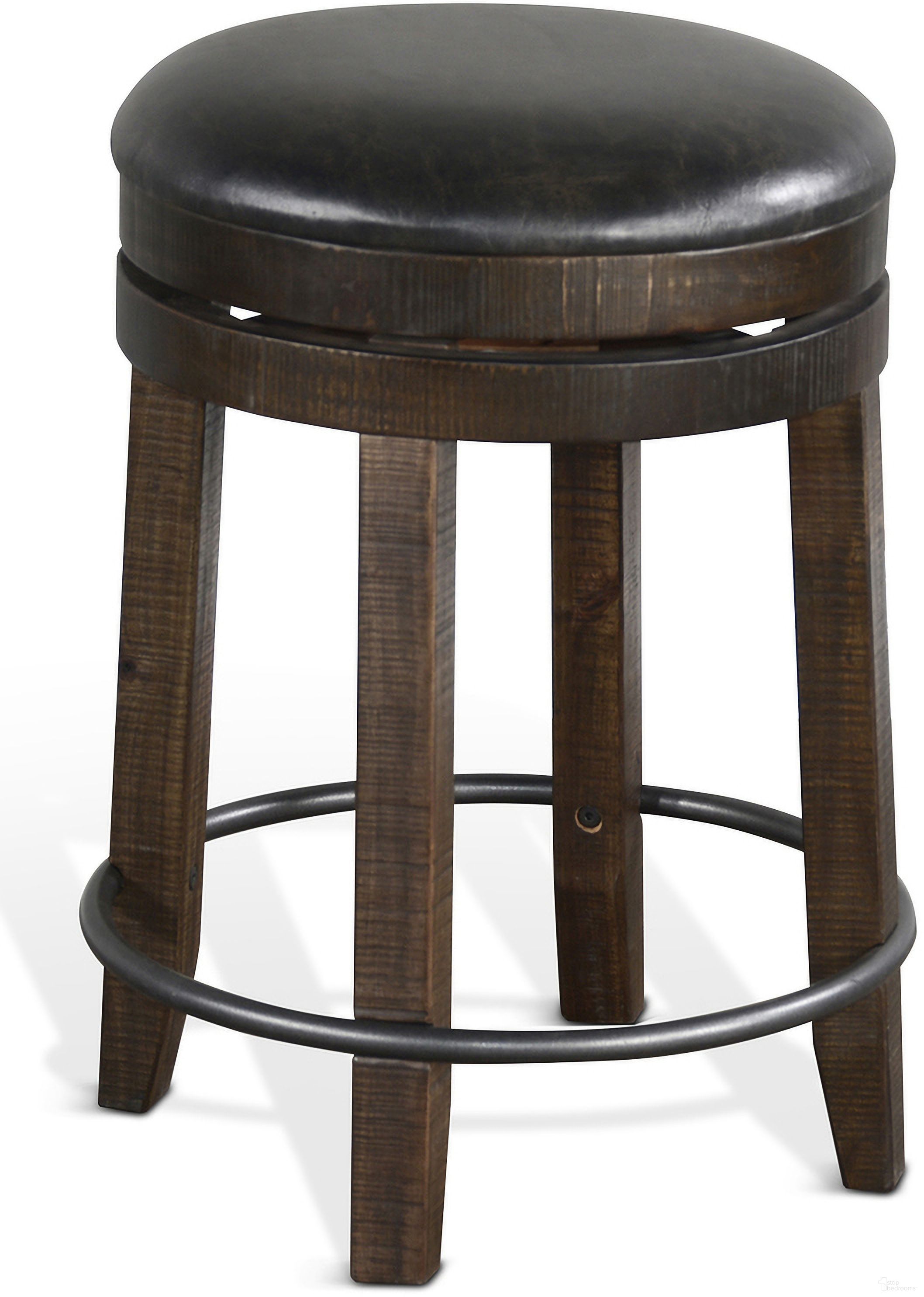 The appearance of Homestead Counter Swivel Stool with Cushion Seat Set of 2 In Tobacco designed by Sunny Designs in the industrial interior design. This tobacco piece of furniture was selected by 1StopBedrooms from Homestead Collection to add a touch of cosiness and style into your home. Sku: 1624TL2-24. Material: Solid Wood.
