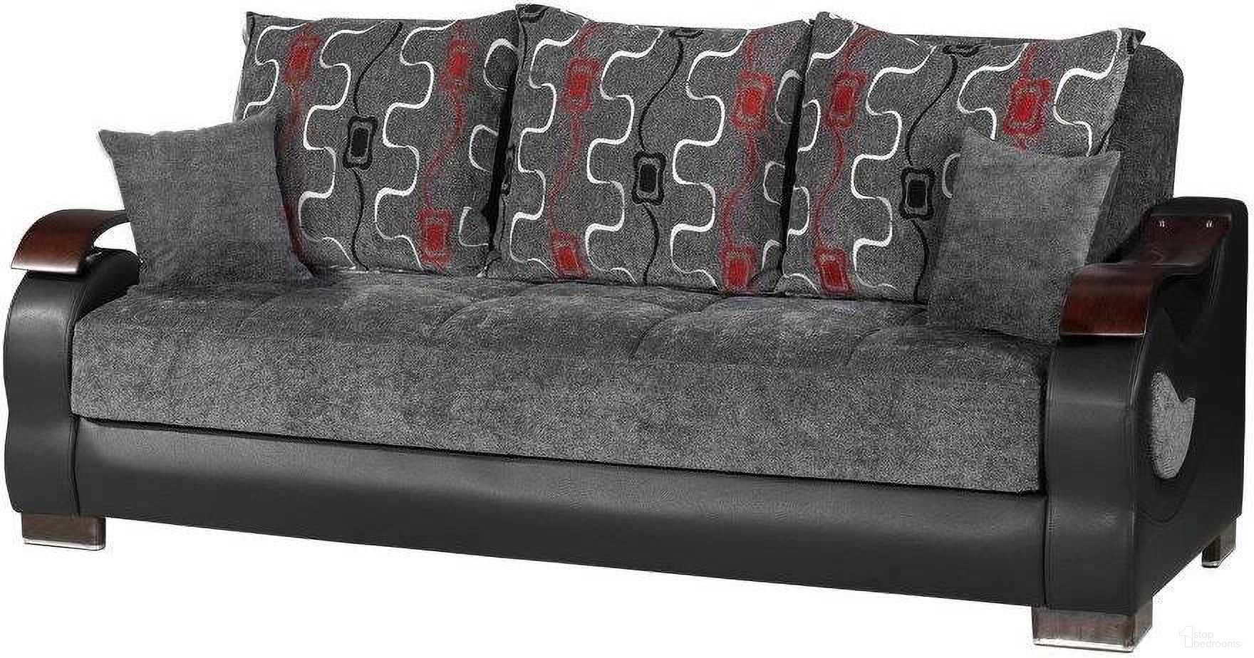 The appearance of Metroplex Upholstered Convertible Sofabed with Storage In Gray designed by Casamode in the modern / contemporary interior design. This gray piece of furniture was selected by 1StopBedrooms from Metroplex Collection to add a touch of cosiness and style into your home. Sku: MET-SB-CGY. Material: Chenille.