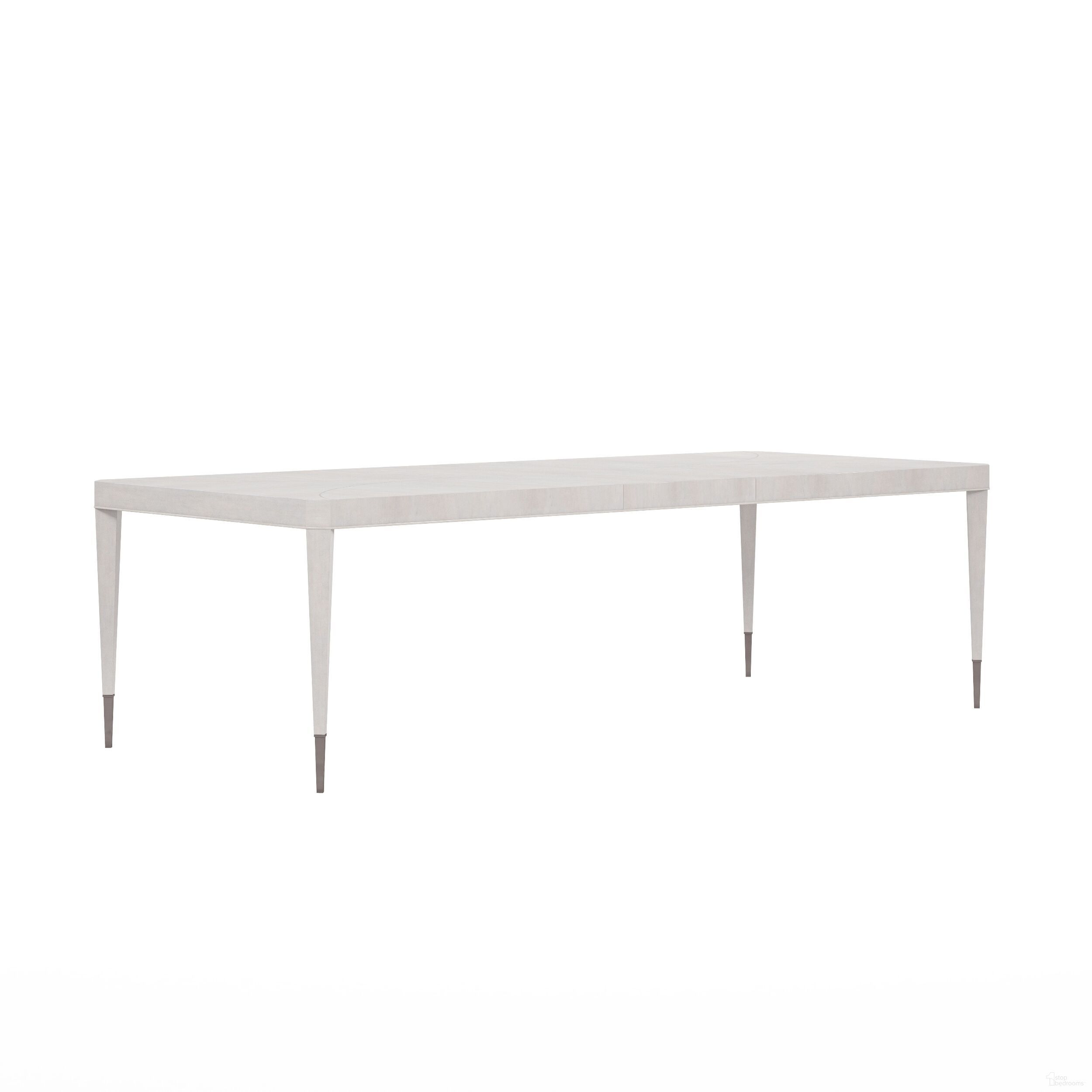 The appearance of Mezzanine Rectangular Dining Table In Light Gray designed by A.R.T. in the transitional interior design. This light gray piece of furniture  was selected by 1StopBedrooms from Mezzanine Collection to add a touch of cosiness and style into your home. Sku: 325220-2249. Table Base Style: Legs. Table Top Shape: Rectangular. Material: Poplar. Size: 44" x 106".