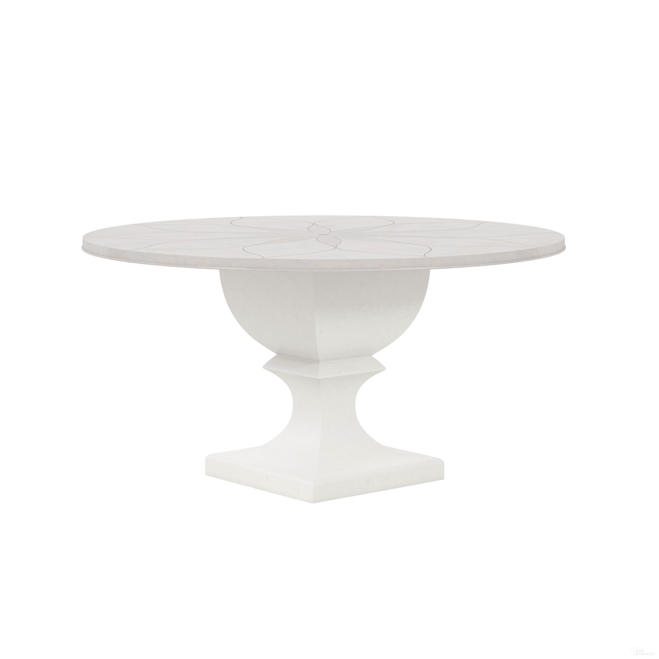 The appearance of Mezzanine Round Dining Table In Light Gray designed by A.R.T. in the transitional interior design. This light gray piece of furniture was selected by 1StopBedrooms from Mezzanine Collection to add a touch of cosiness and style into your home. Sku: 325225-2249TP;325225-2217BS. Table Base Style: Pedestal. Table Top Shape: Round. Material: Poplar. Size: 60".