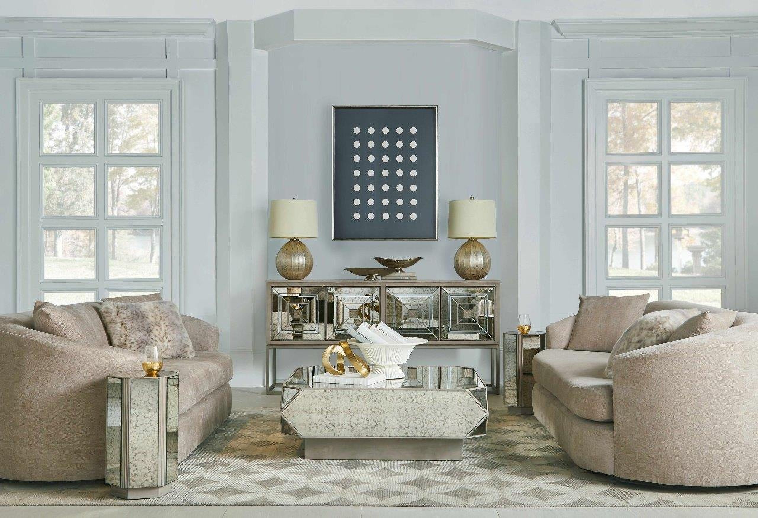 The appearance of Mezzanine Square Occasional Table Set In Light Gray designed by A.R.T. in the transitional interior design. This light gray piece of furniture was selected by 1StopBedrooms from Mezzanine Collection to add a touch of cosiness and style into your home. Sku: 325341-2249;325349-2249. Material: Poplar.