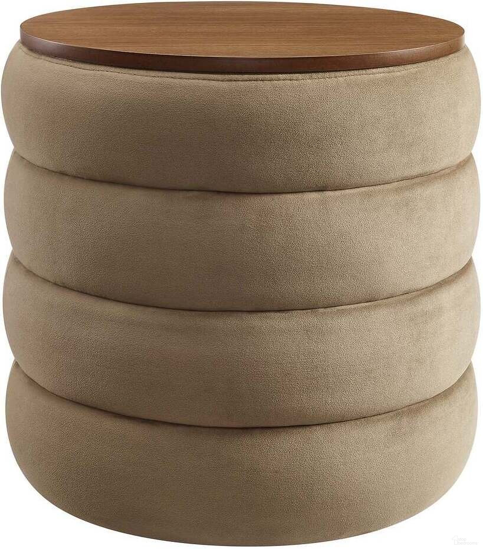 The appearance of Mezzo Performance Velvet Storage Round Ottoman In Taupe designed by Modway in the modern / contemporary interior design. This taupe piece of furniture was selected by 1StopBedrooms from Mezzo Collection to add a touch of cosiness and style into your home. Sku: EEI-6684-TAU. Material: Velvet.