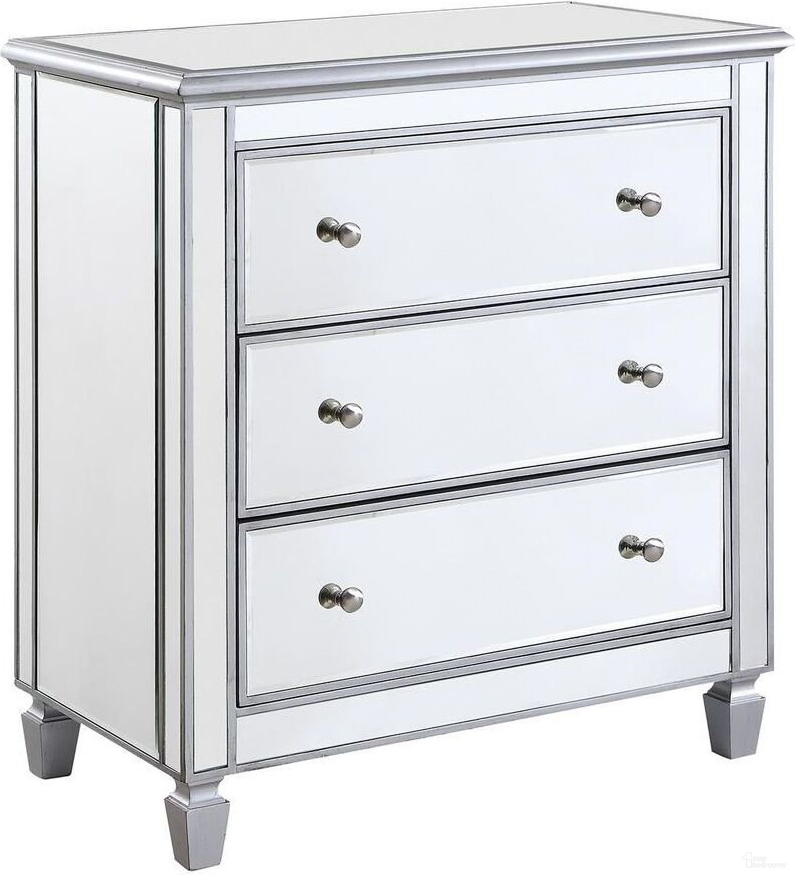 The appearance of Mf6 1019s Contempo 33" Hand Rubbed Antique Silver Cabinet designed by Elegant Lighting in the glam interior design. This silver piece of furniture was selected by 1StopBedrooms from Contempo Collection to add a touch of cosiness and style into your home. Sku: MF6-1019S. Material: MDF.