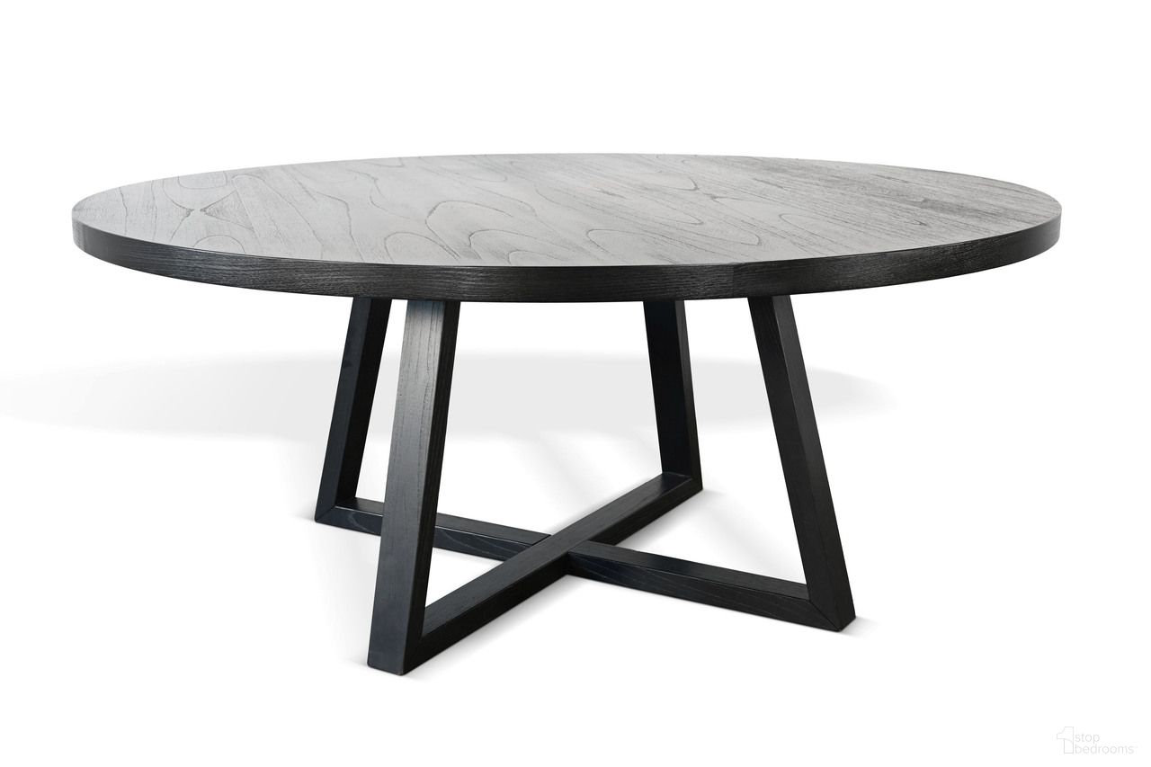 The appearance of Mia Large Round Dining Table In Umbra designed by Sunny Designs in the modern / contemporary interior design. This umbra piece of furniture  was selected by 1StopBedrooms from Mia Collection to add a touch of cosiness and style into your home. Sku: 1214UM. Table Base Style: Trestle. Table Top Shape: Round. Size: 72". Material: Oak.