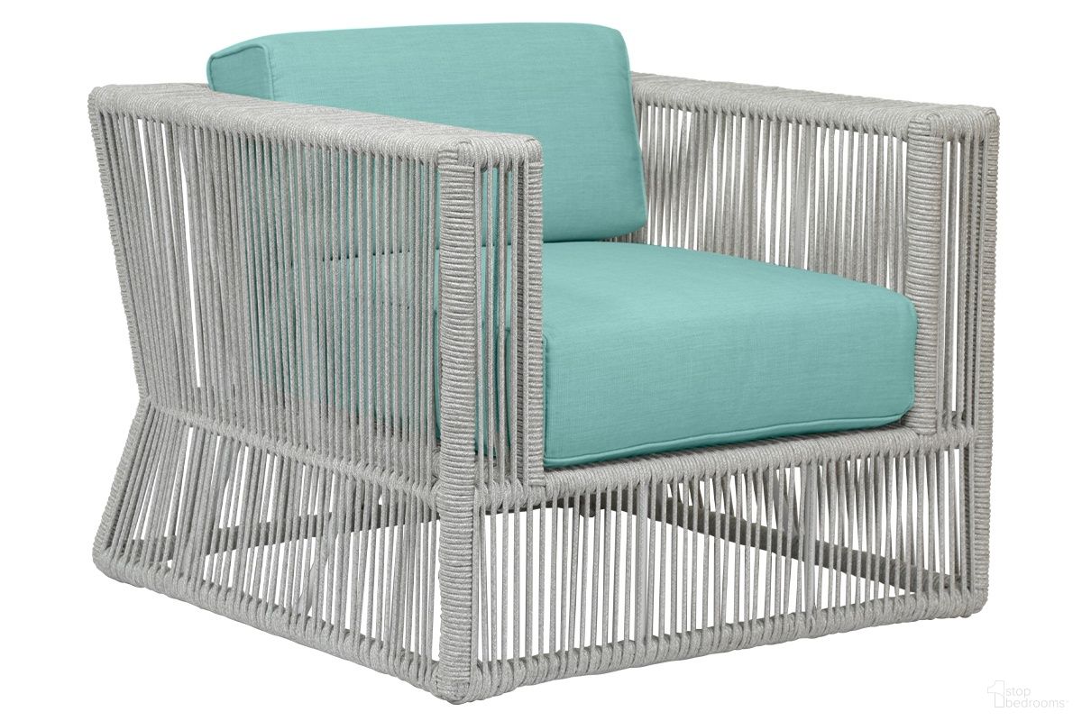 The appearance of Miami Club Chair in Dupione Celeste designed by Sunset West in the modern / contemporary interior design. This dupione celeste piece of furniture was selected by 1StopBedrooms from Miami Collection to add a touch of cosiness and style into your home. Sku: SW4401-21-8067. Material: Olefin Rope.