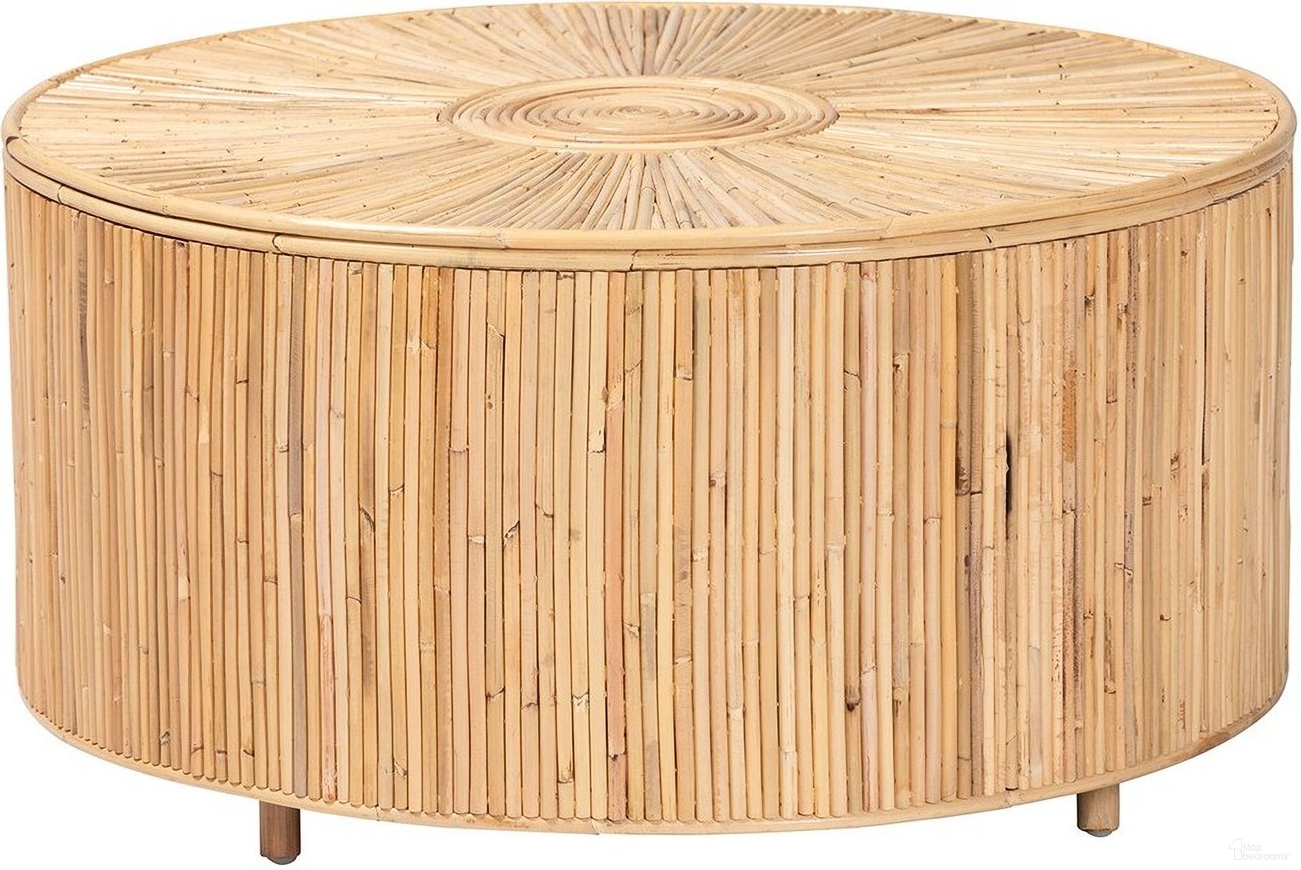 Miami Rattan Coffee Table In Light Honey