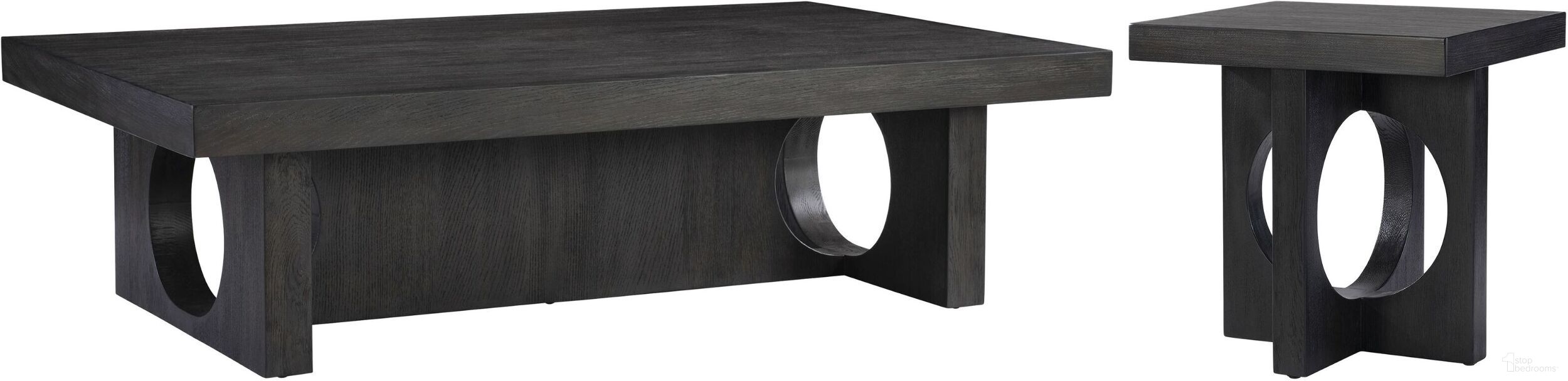 The appearance of Micah Occasional Table Set designed by Bernhardt in the modern / contemporary interior design. This black truffle piece of furniture was selected by 1StopBedrooms from Micah Collection to add a touch of cosiness and style into your home. Sku: 557021;557121. Material: Wood.