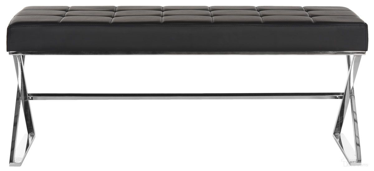 The appearance of Micha Black and Chrome Bench designed by Safavieh in the modern / contemporary interior design. This black and chrome piece of furniture was selected by 1StopBedrooms from Micha Collection to add a touch of cosiness and style into your home. Sku: FOX2023D. Material: Stainless Steel.