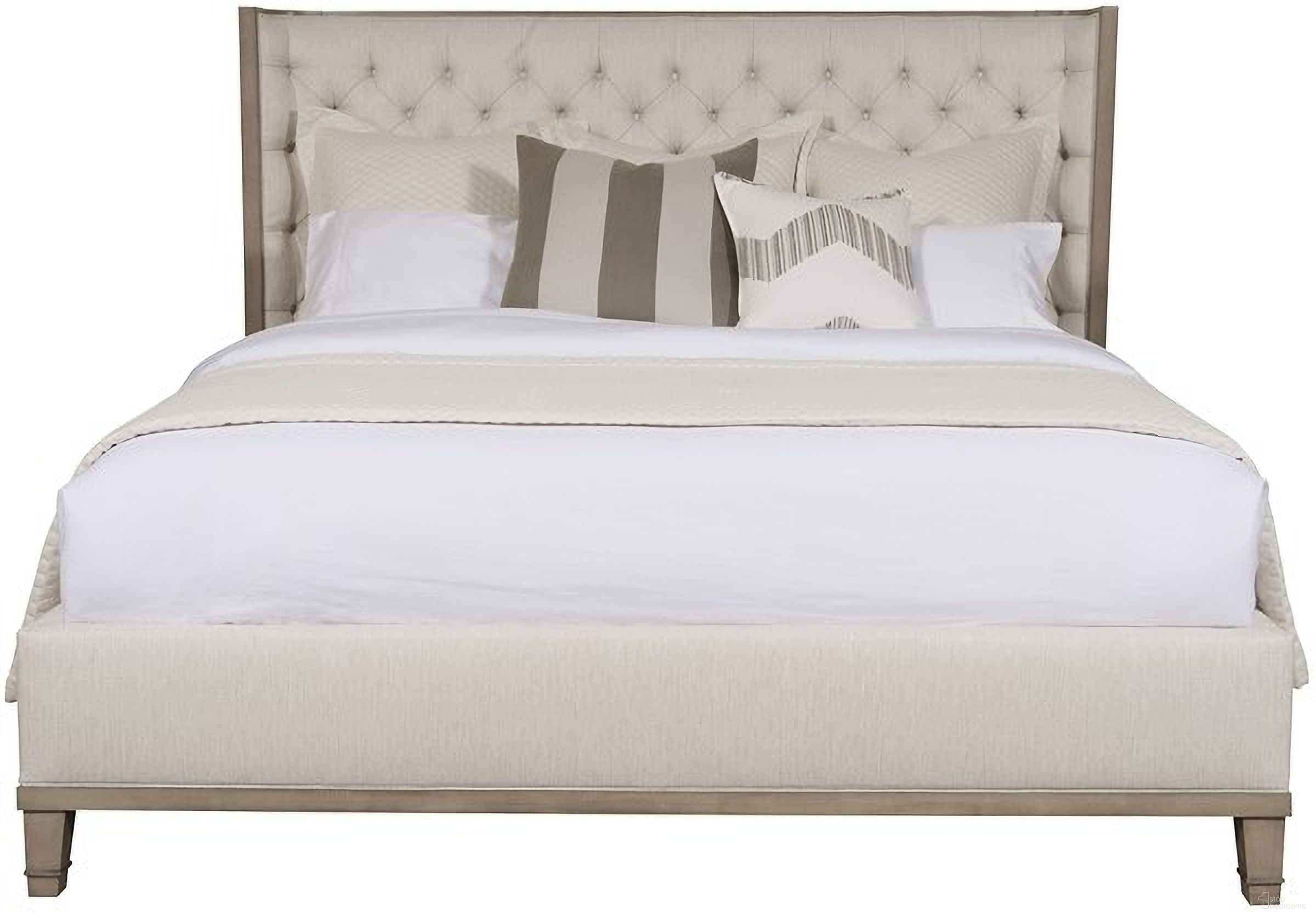The appearance of Michael Weiss Queen Bed In Cream designed by Vanguard Furniture in the traditional interior design. This cream piece of furniture  was selected by 1StopBedrooms from Michael Weiss Collection to add a touch of cosiness and style into your home. Sku: TW590QHF. Bed Size: Queen. Material: Upholstery.