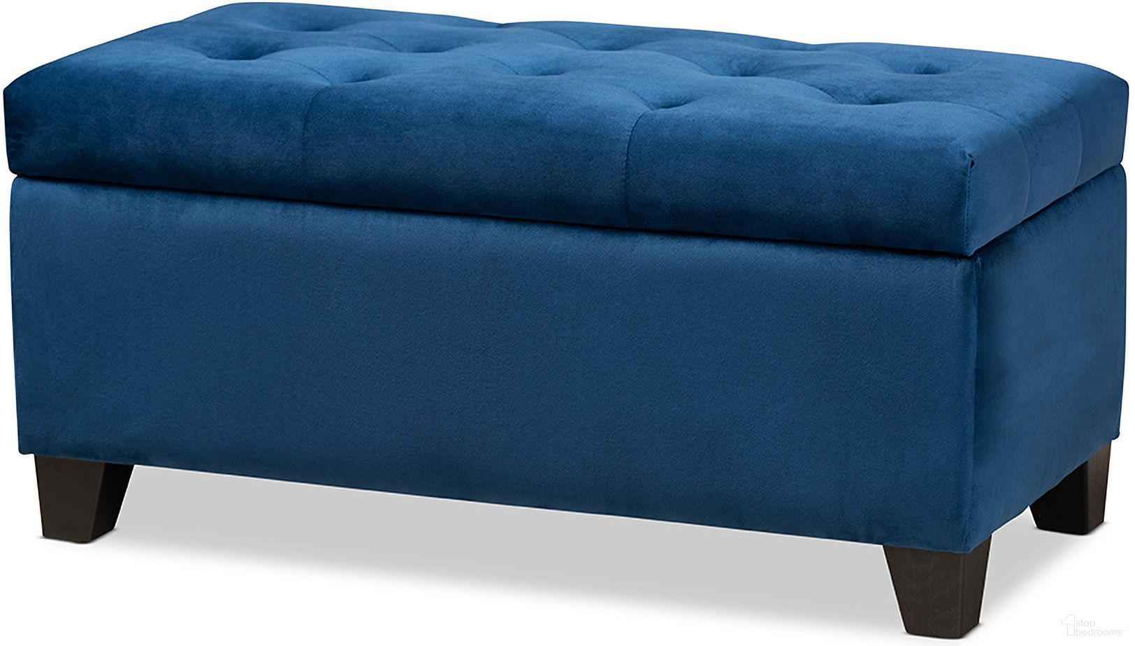 The appearance of Michaela Modern And Contemporary Navy Blue Velvet Fabric Upholstered Storage Ottoman designed by Baxton Studio in the modern / contemporary interior design. This navy blue piece of furniture was selected by 1StopBedrooms from Michaela Collection to add a touch of cosiness and style into your home. Sku: WS-20091-Navy Blue Velvet-Otto. Material: Velvet.