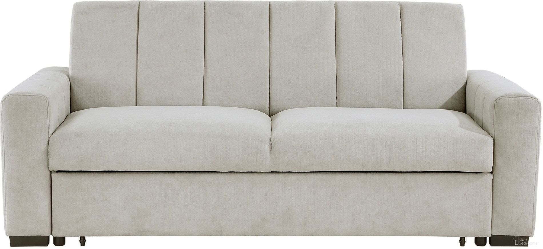 The appearance of Michah Convertible Sofa with Pull-out Bed In Gray designed by Homelegance in the modern / contemporary interior design. This gray piece of furniture  was selected by 1StopBedrooms from Michah Collection to add a touch of cosiness and style into your home. Sku: 9622LG-3CLA;9622LG-3CLB. Material: Textured.