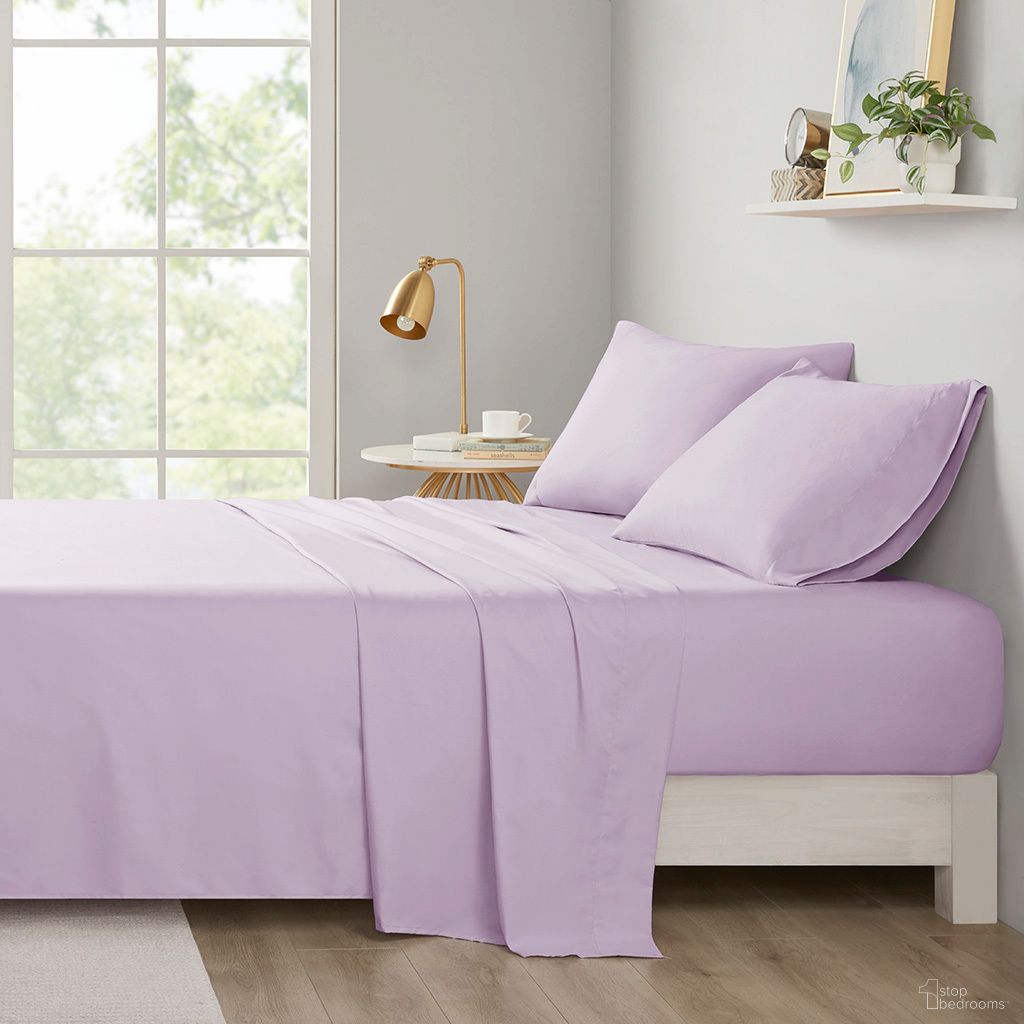 Microfiber All Season Soft Touch 4 Piece King Sheet Set In Lavender