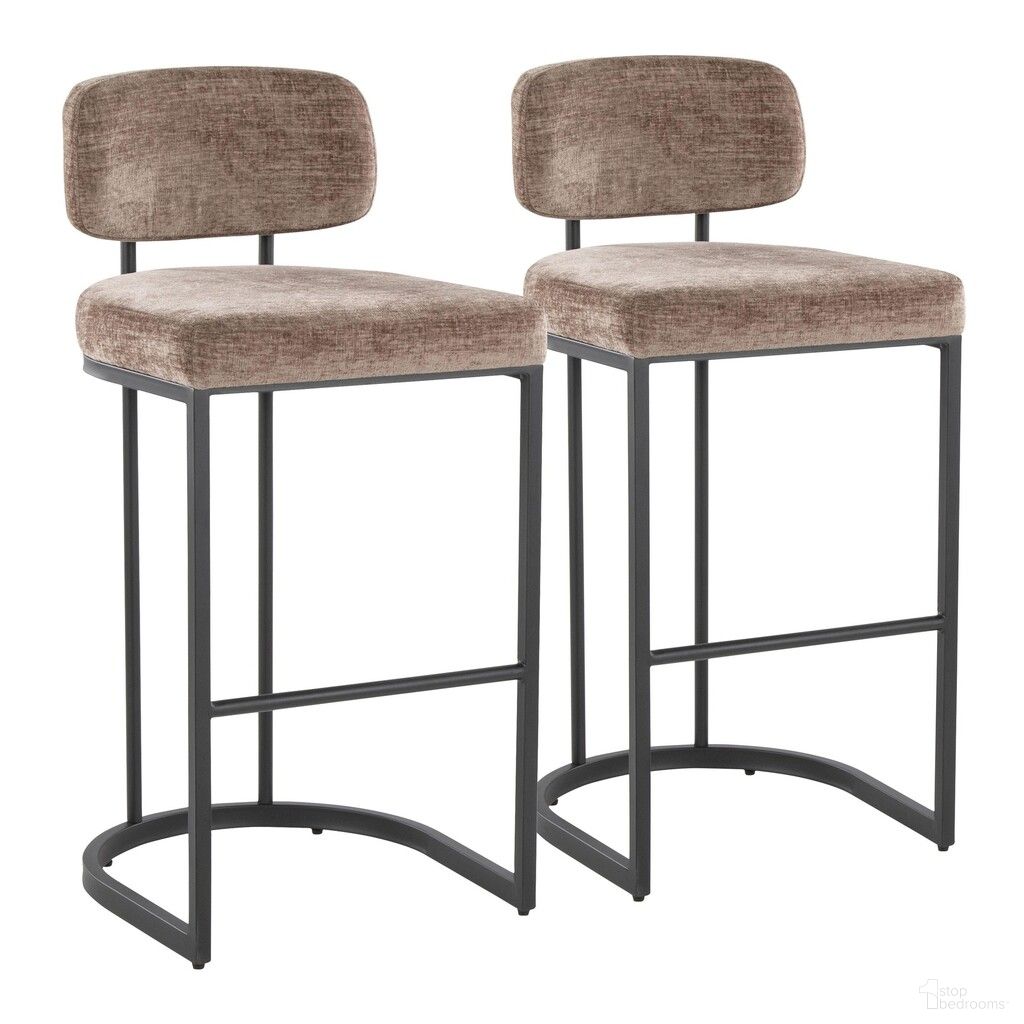 The appearance of Mid back Demi 30 Inch Fixed Height Barstool Set of 2 In Black and Brown designed by Lumisource in the modern / contemporary interior design. This black and brown piece of furniture  was selected by 1StopBedrooms from Demi Collection to add a touch of cosiness and style into your home. Sku: B30-MBDEMIFB BKBN2. Material: Metal.