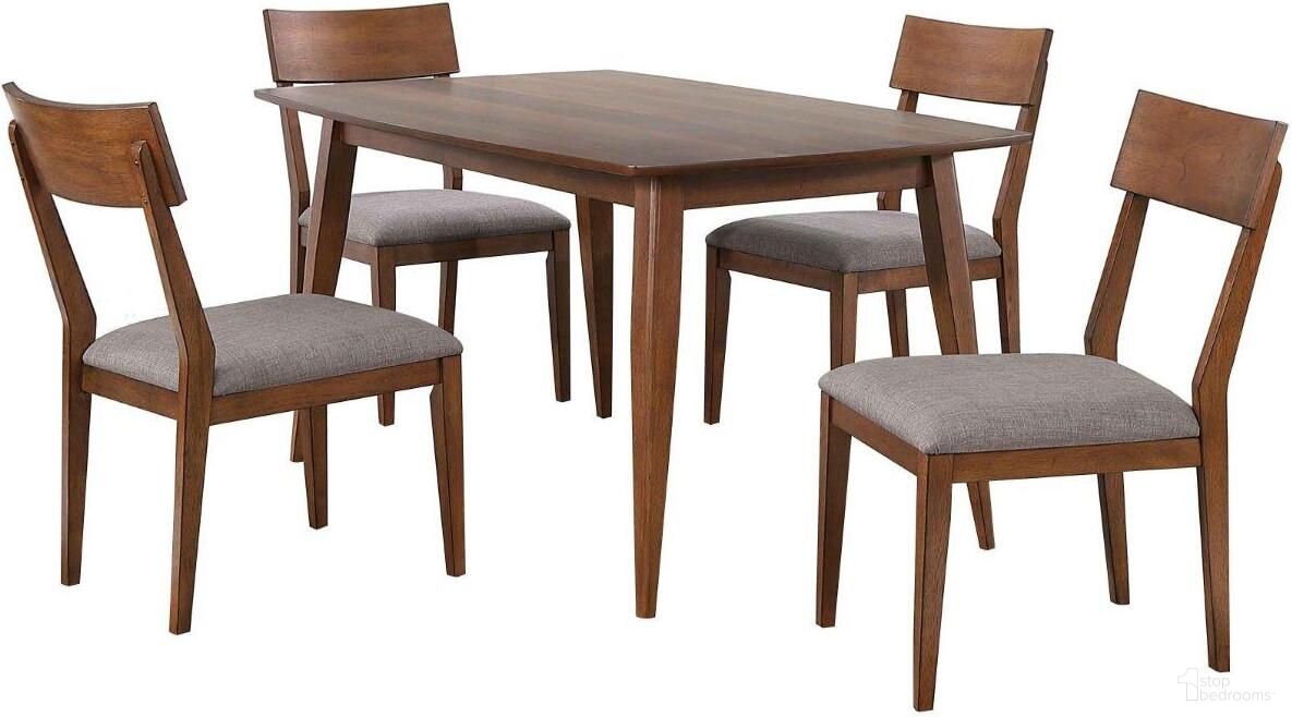 The appearance of Mid Century Padded Performance Fabric Seats 5 Piece Dining Table Set designed by Sunset Trading in the modern / contemporary interior design. This danish walnut piece of furniture was selected by 1StopBedrooms from Mid Century Collection to add a touch of cosiness and style into your home. Sku: DLU-MC-TL-3660-DW;DLU-MC-C45-DW-RTA;DLU-MC-C45-DW-RTA. Material: Wood.