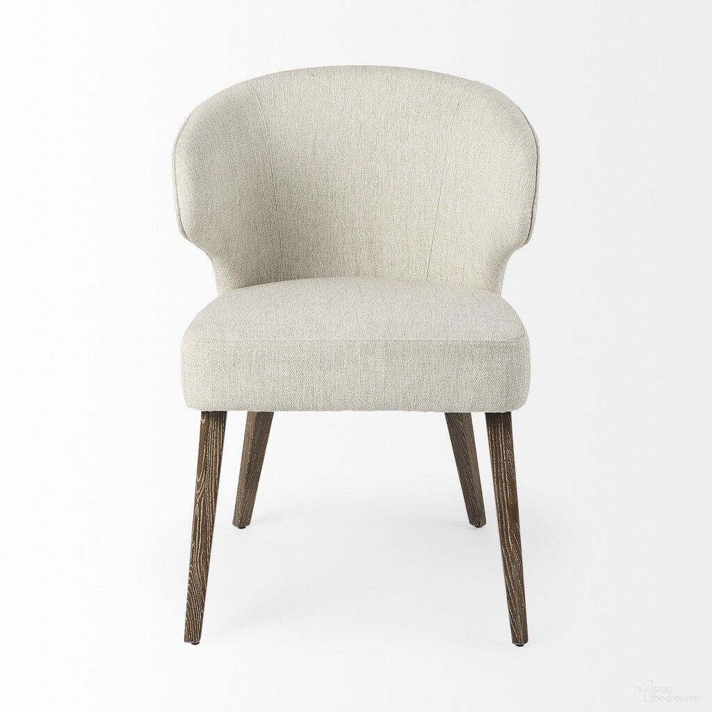 The appearance of Mid Century Wingback Dining Chair In Ivory and Brown designed by Homeroots in the traditional interior design. This ivory and brown piece of furniture was selected by 1StopBedrooms from to add a touch of cosiness and style into your home. Sku: 397472. Material: Fabric. Chair Type: Side Chair.