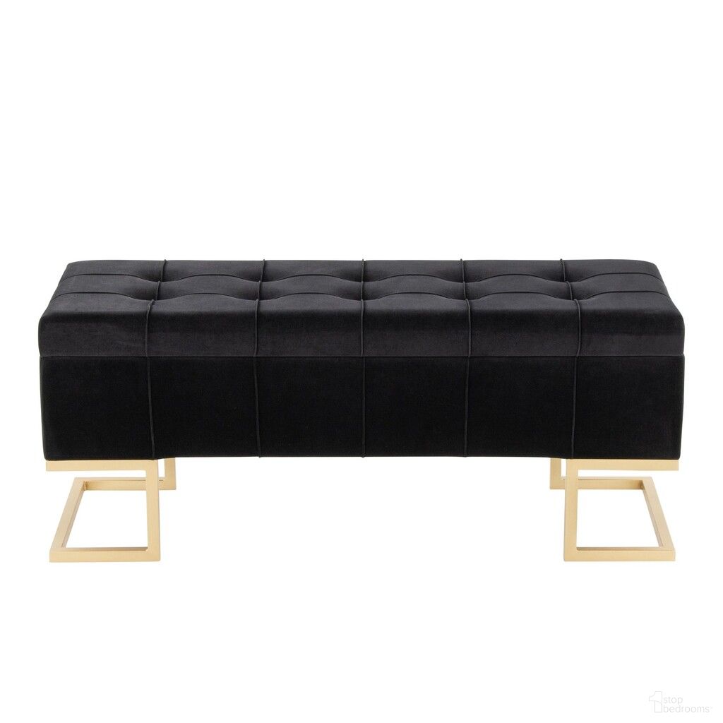 The appearance of Midas Storage Bench In Gold and Black designed by Lumisource in the modern / contemporary interior design. This gold and black piece of furniture was selected by 1StopBedrooms from Midas Collection to add a touch of cosiness and style into your home. Sku: OT-MIDASTOR AUVBK. Material: Foam.
