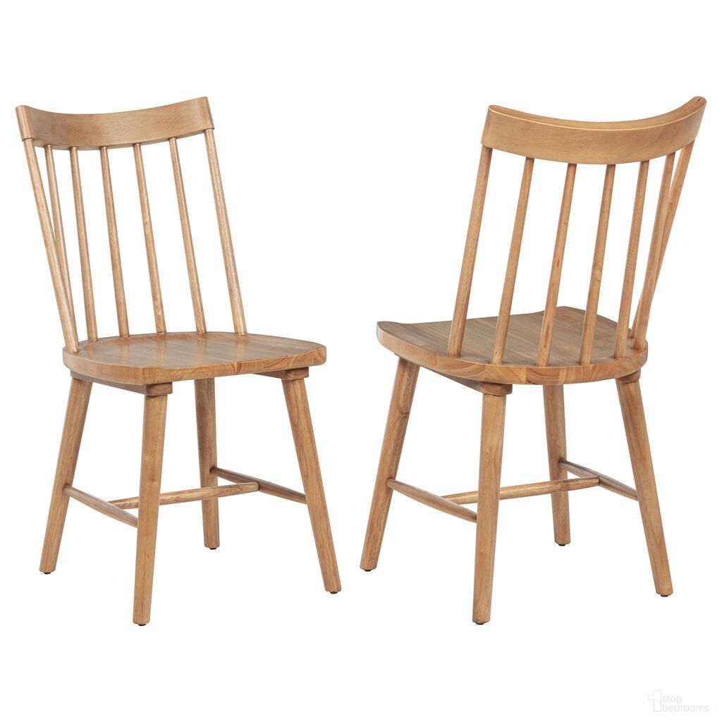 The appearance of Middleton Solid Wood Dining Side Chair Set of 2 In Natural designed by Coaster in the country / farmhouse interior design. This natural piece of furniture  was selected by 1StopBedrooms from Middleton Collection to add a touch of cosiness and style into your home. Sku: 108546NAT. Material: Plywood. Chair Type: Side Chair.