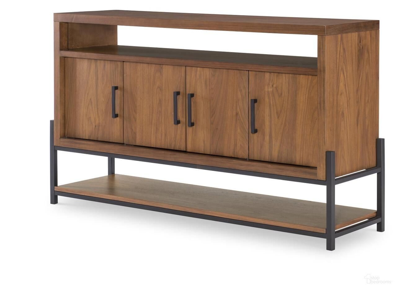 The appearance of Midland Sideboard In Warm Amber designed by Legacy Classic in the modern / contemporary interior design. This warm amber piece of furniture  was selected by 1StopBedrooms from Midland Collection to add a touch of cosiness and style into your home. Sku: 2172-152. Material: Hardwood.