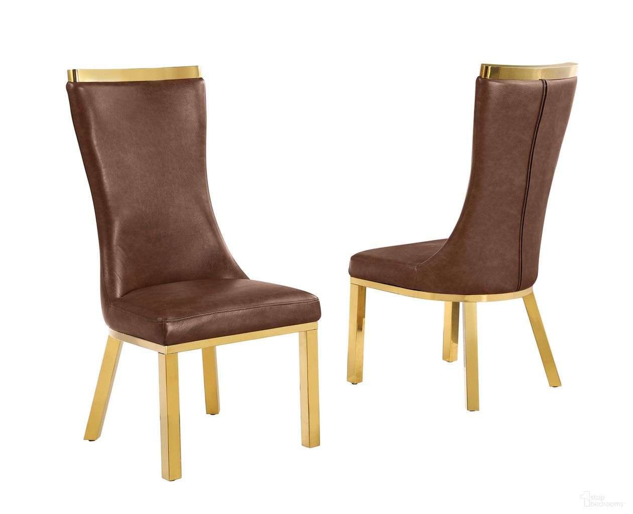 The appearance of Mike Leathaire Dining Chair Set of 2 in Mocha designed by Best Quality Furniture in the glam interior design. This mocha piece of furniture was selected by 1StopBedrooms from Mike Collection to add a touch of cosiness and style into your home. Sku: SC274L. Material: Leather. Chair Type: Side Chair.