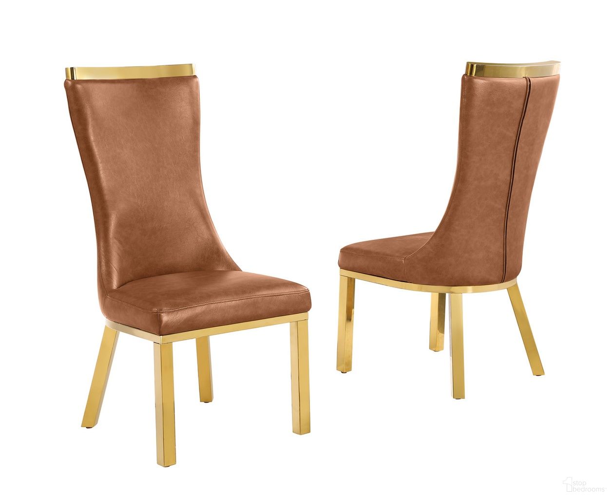 The appearance of Mike Leathaire Dining Chair Set of 2 in Toffee designed by Best Quality Furniture in the glam interior design. This toffee piece of furniture was selected by 1StopBedrooms from Mike Collection to add a touch of cosiness and style into your home. Sku: SC275L. Material: Leather. Chair Type: Side Chair.