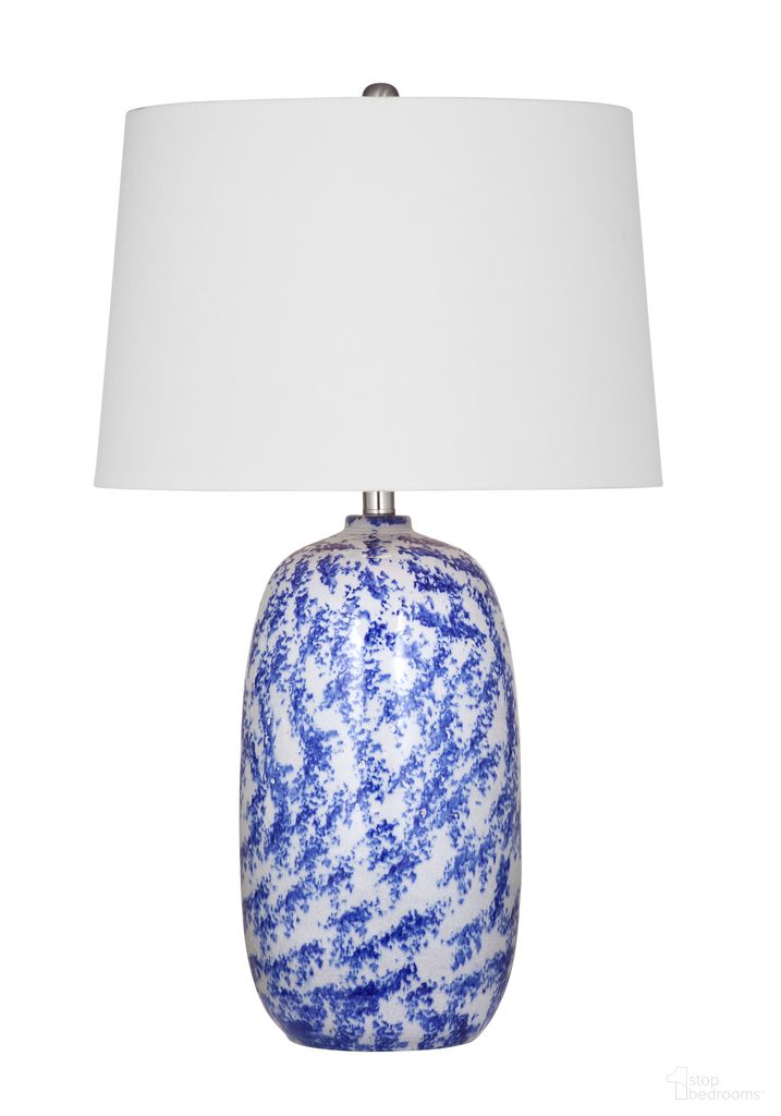 Mila Table Lamp In Blue and Cream