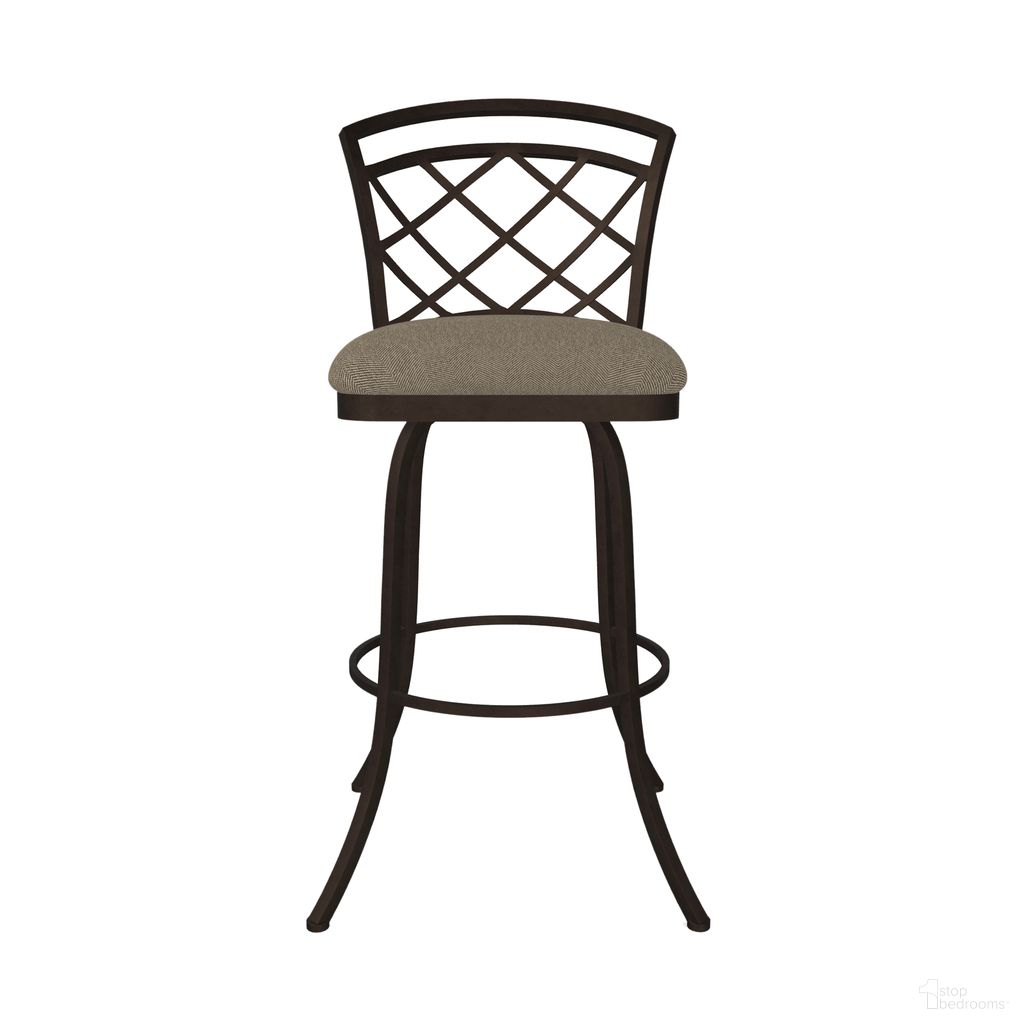 The appearance of Milan 26 Inch Counter Height Swivel Stool In Mocha and Venetian designed by Wesley Allen in the transitional interior design. This mocha/venetian piece of furniture was selected by 1StopBedrooms from Milan Collection to add a touch of cosiness and style into your home. Sku: B515H26-S-CAP-M82004. Material: Metal.