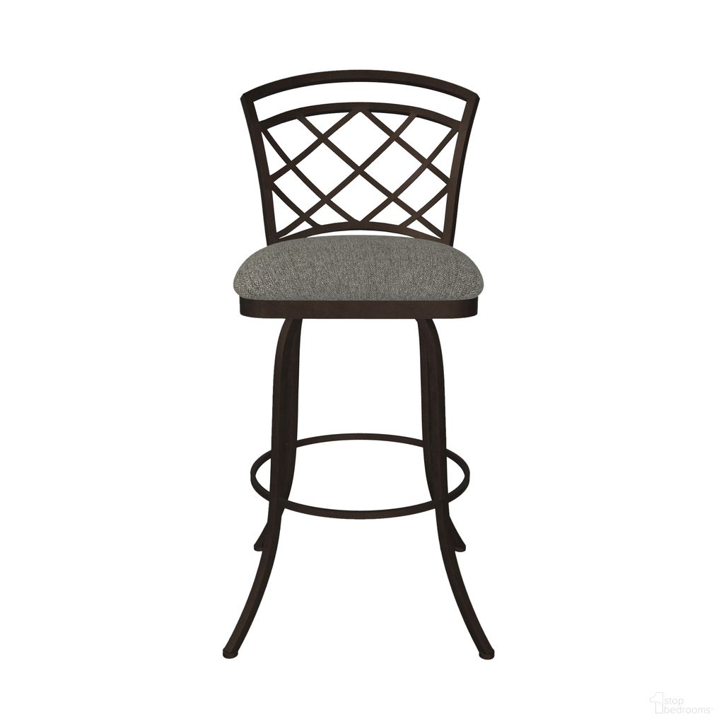 The appearance of Milan 30 Inch Bar Height Swivel Stool In Mocha and Textured Ash designed by Wesley Allen in the transitional interior design. This mocha/textured ash piece of furniture  was selected by 1StopBedrooms from Milan Collection to add a touch of cosiness and style into your home. Sku: B515H30-S-CAP-SSA. Material: Metal.