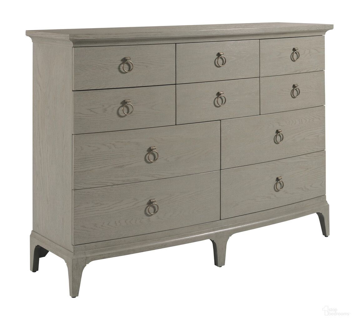 Milan Catherine 10 Drawer Dresser In Bronze and Stone