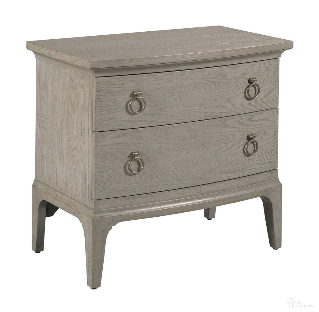 Milan Madison Nightstand In Bronze and Stone