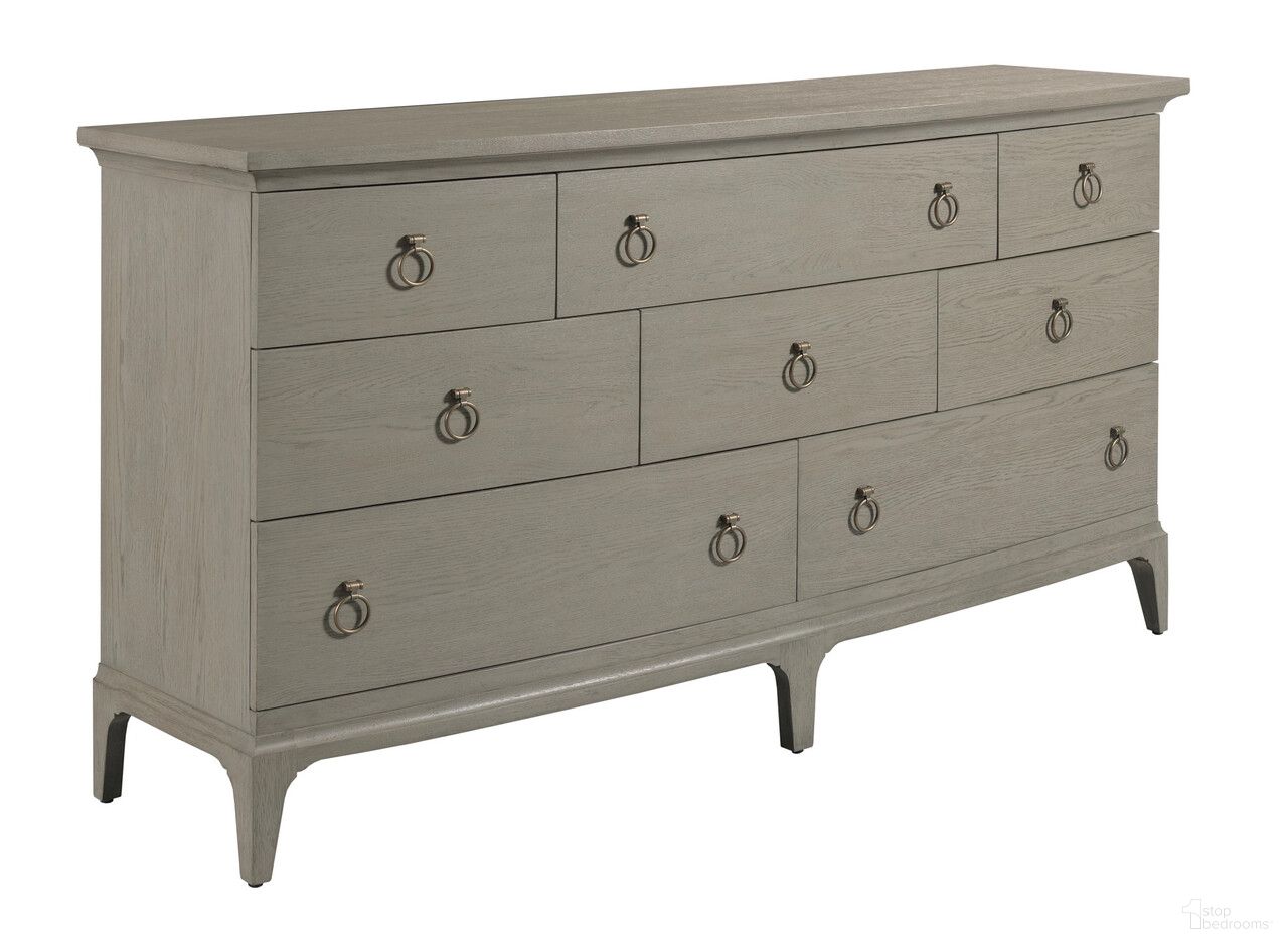 Milan Milan 8 Drawer Dresser In Bronze and Stone