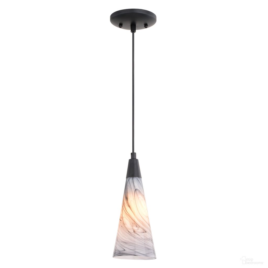 The appearance of Milano 4.25 Inch Mini Pendant Marble Swirl In Matte Black designed by Vaxcel in the transitional interior design. This matte black piece of furniture was selected by 1StopBedrooms from Milano Collection to add a touch of cosiness and style into your home. Sku: P0409. Material: Steel.