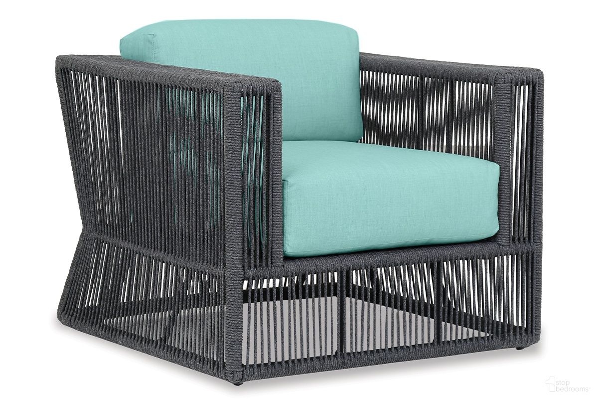The appearance of Milano Club Chair in Dupione Celeste designed by Sunset West in the modern / contemporary interior design. This dupione celeste piece of furniture was selected by 1StopBedrooms from Milano Collection to add a touch of cosiness and style into your home. Sku: SW4101-21-8067. Material: Olefin Rope.