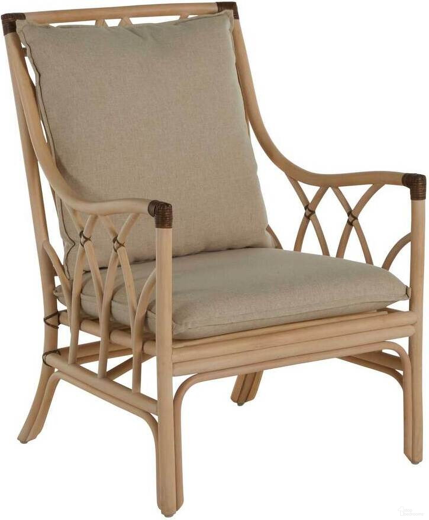 Milano Lounge Chair In Black and Natural Rattan