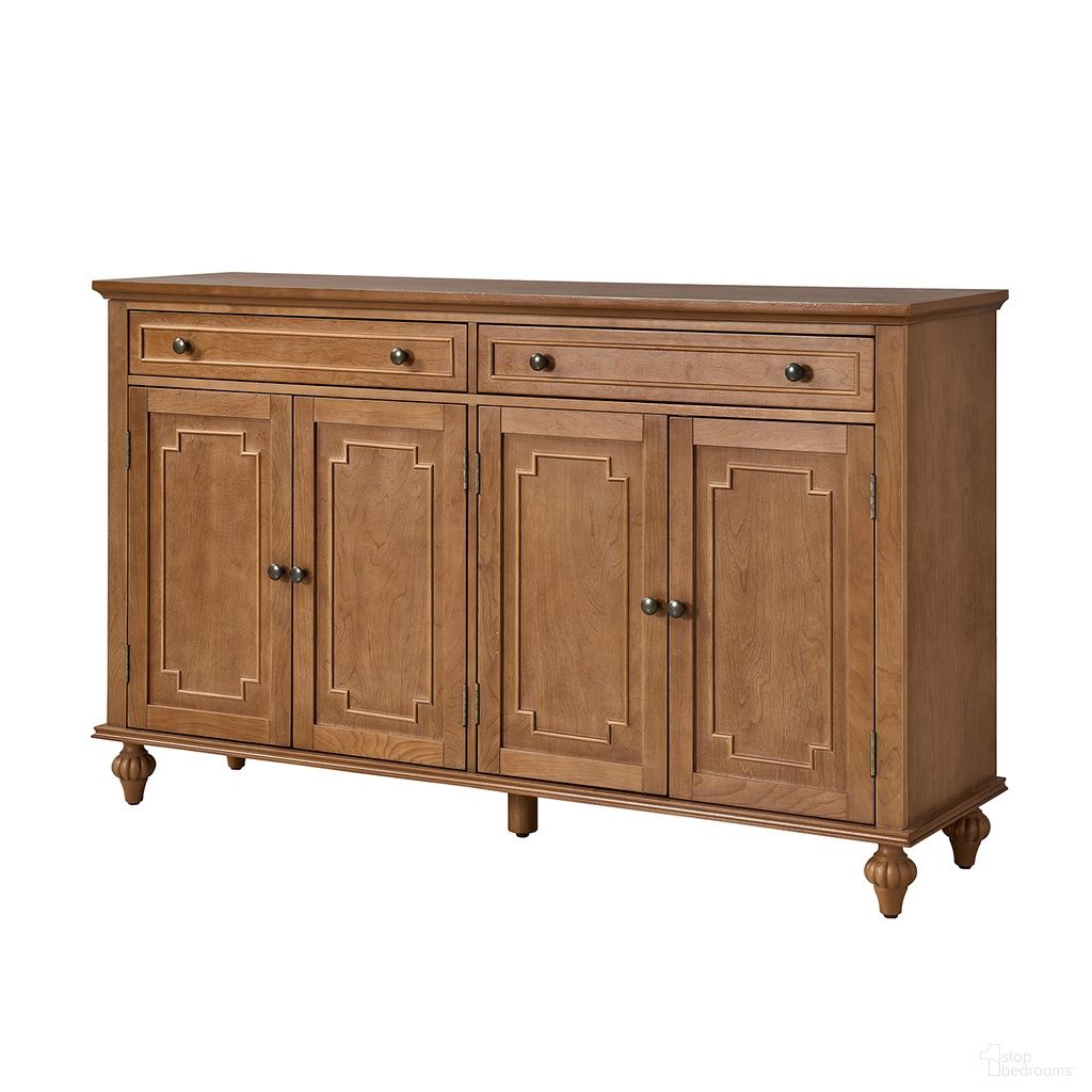 The appearance of Mildred 2 Drawer Sideboard In Acorn designed by Karat Home in the country / farmhouse interior design. This acorn piece of furniture was selected by 1StopBedrooms from Mildred Collection to add a touch of cosiness and style into your home. Sku: SBHM0888-ACR. Material: Engineered Wood.