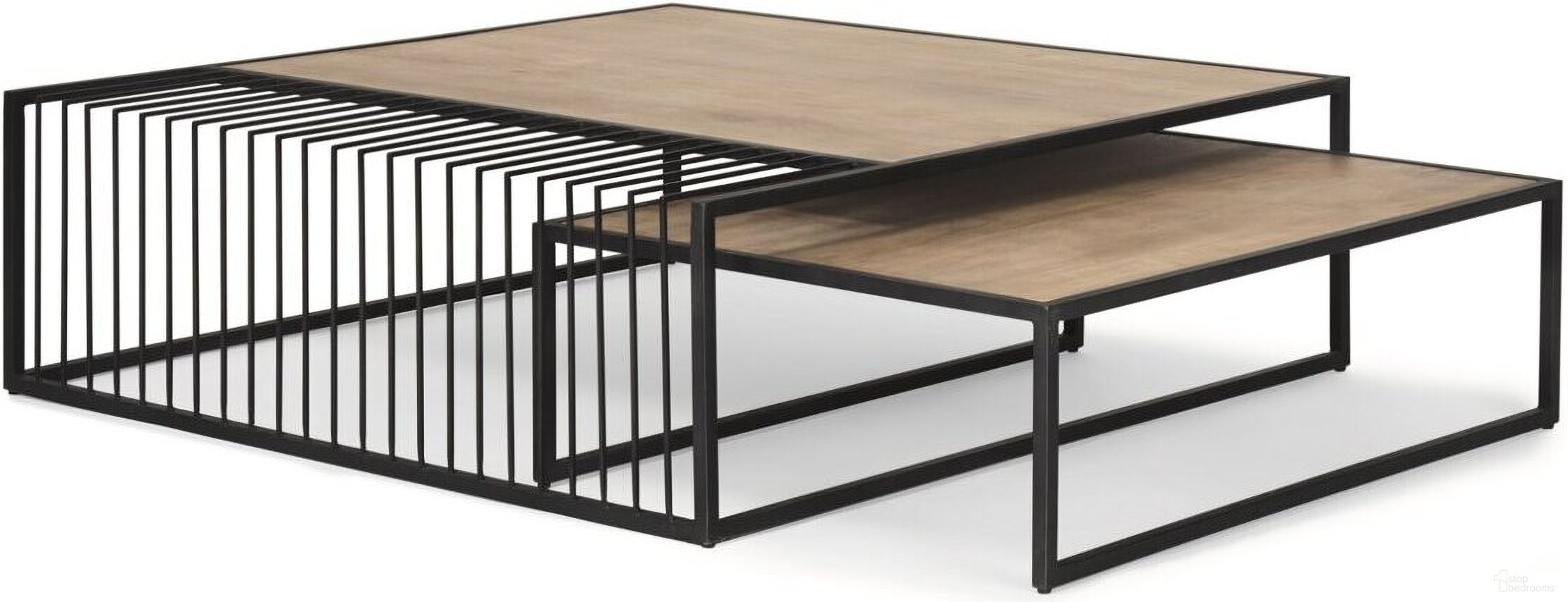 The appearance of Miles Coffee Table In Black and Brown designed by Mercana in the modern / contemporary interior design. This black and brown piece of furniture  was selected by 1StopBedrooms from Miles Collection to add a touch of cosiness and style into your home. Sku: 70197. Material: Metal.