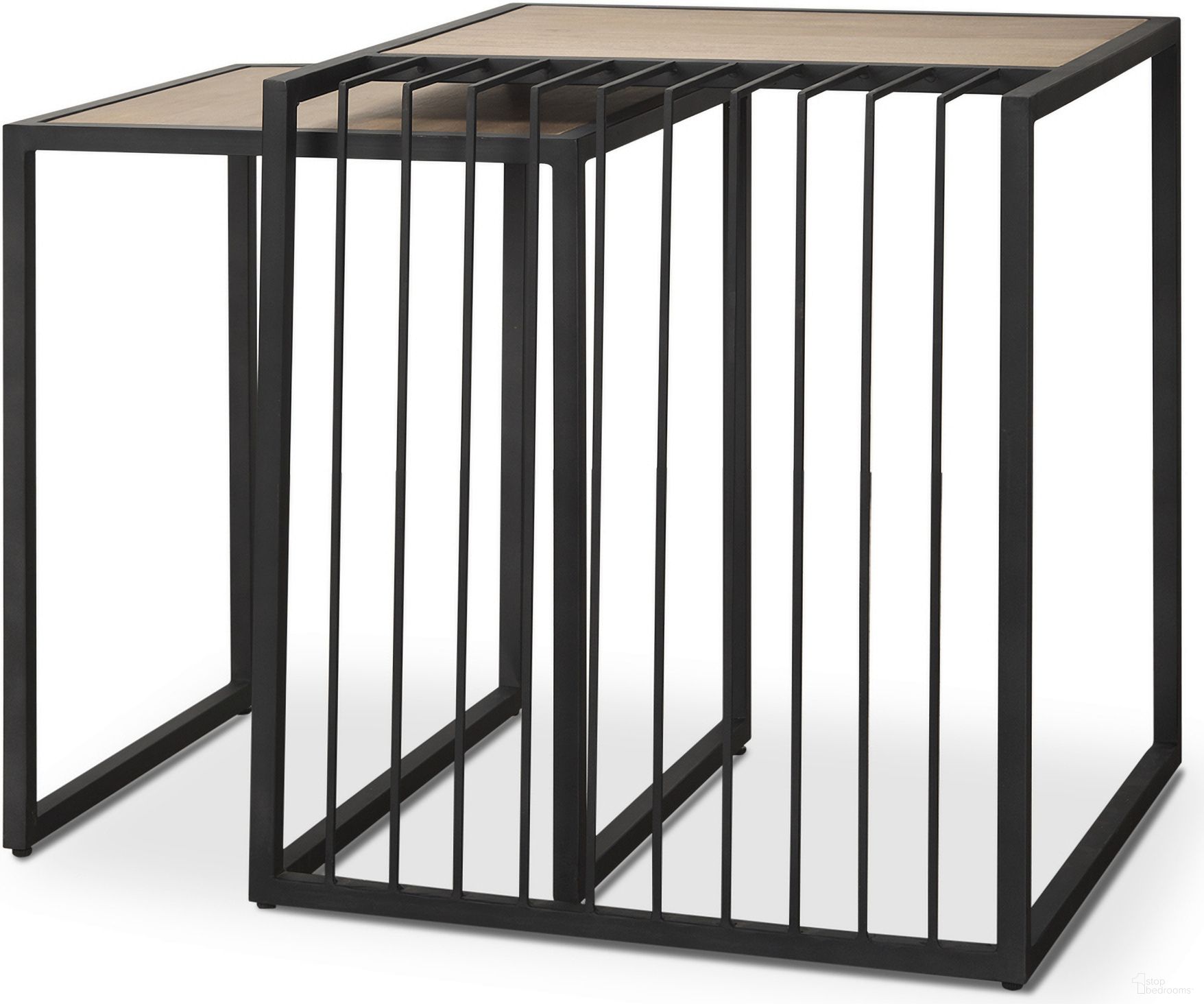 The appearance of Miles End Table In Black and Brown designed by Mercana in the modern / contemporary interior design. This black and brown piece of furniture  was selected by 1StopBedrooms from Miles Collection to add a touch of cosiness and style into your home. Sku: 70196. Material: Metal.