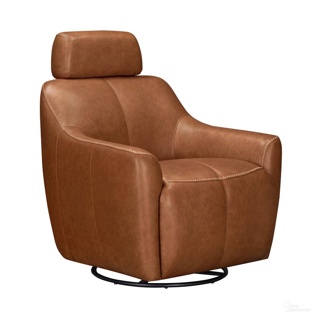 Miles Swivel Gliding Accent Chair In Renaissance Cinnamon