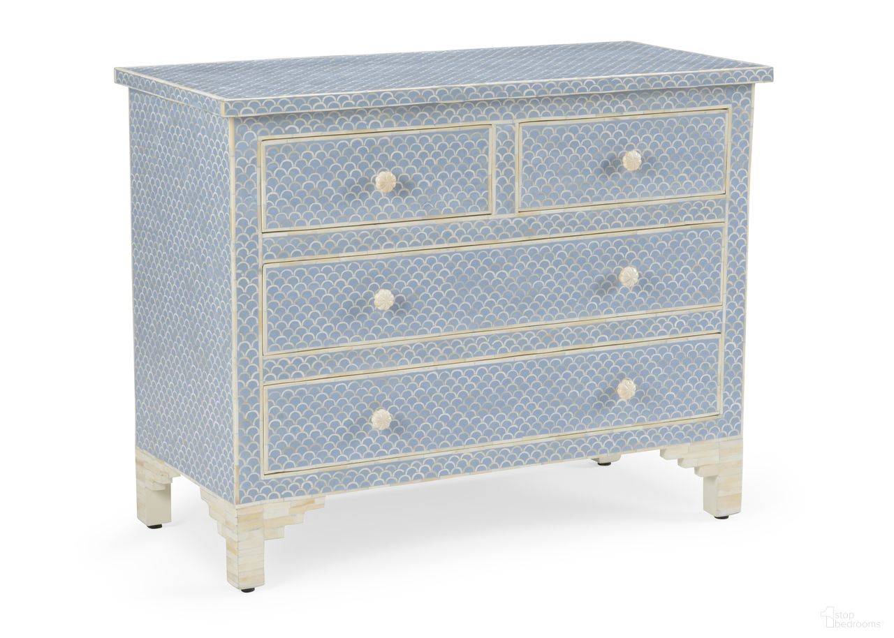 The appearance of Milford Chest In Blue and White designed by Chelsea House in the modern / contemporary interior design. This blue/white piece of furniture was selected by 1StopBedrooms from Chelsea House Misc Collection to add a touch of cosiness and style into your home. Sku: 382998. Material: Wood.
