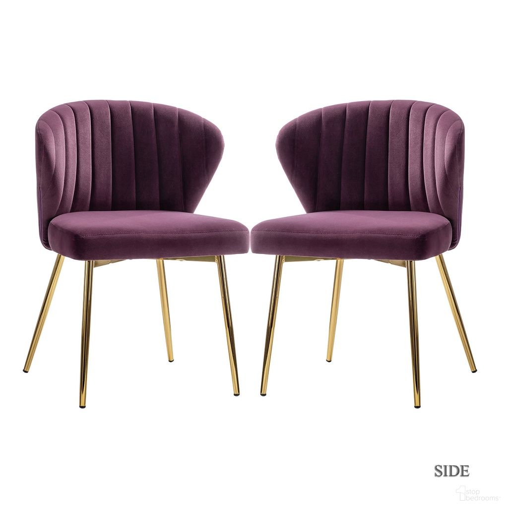 Milia Dining Chair Set Of 2 In Purple