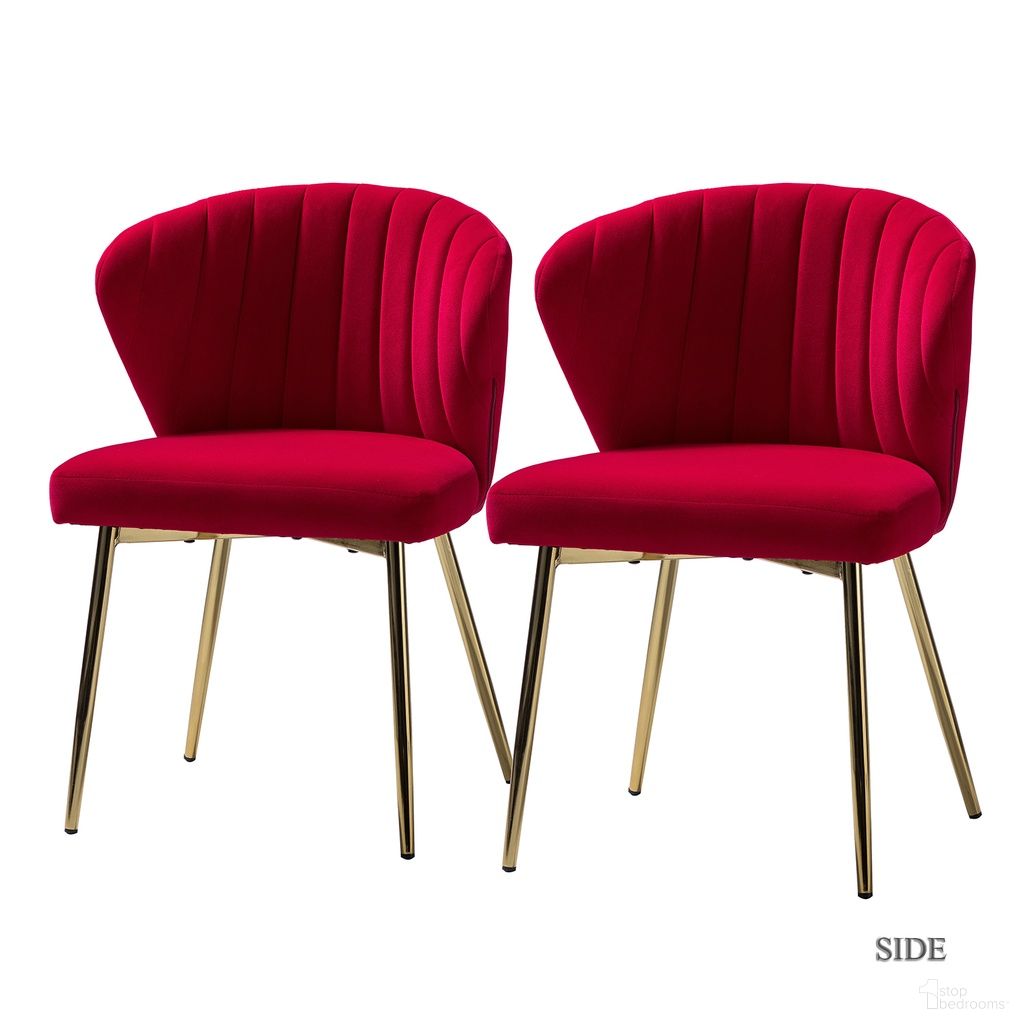 Milia Dining Chair Set Of 2 In Red