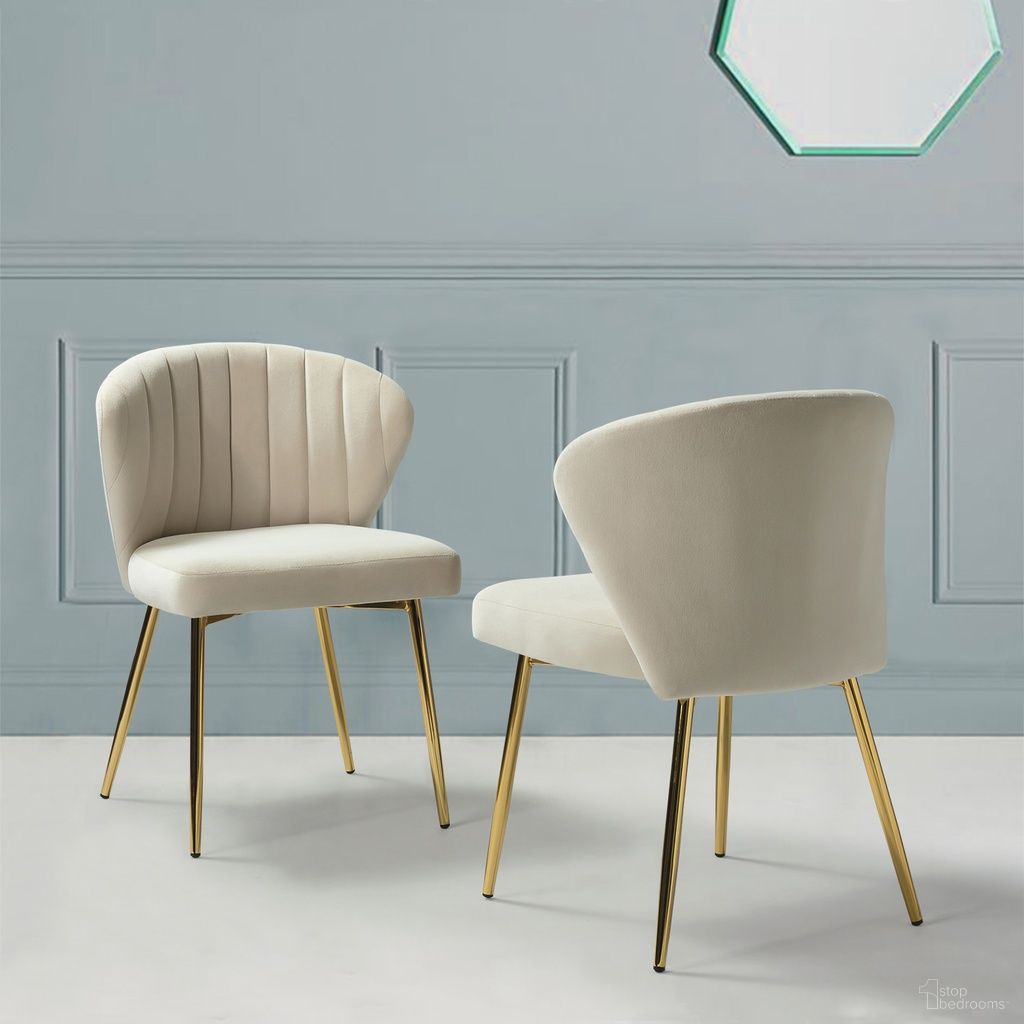 Milia Dining Chair Set Of 2 In Tan