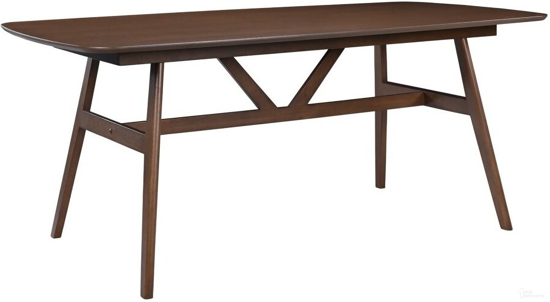 The appearance of Miller 78 Inch Complete Dining Table In Brown designed by New Classic in the modern / contemporary interior design. This brown piece of furniture was selected by 1StopBedrooms from Miller Collection to add a touch of cosiness and style into your home. Sku: D2749-10B;D2749-10T. Table Base Style: Trestle. Material: Wood. Table Top Shape: Rectangular. Size: 39" x 79".