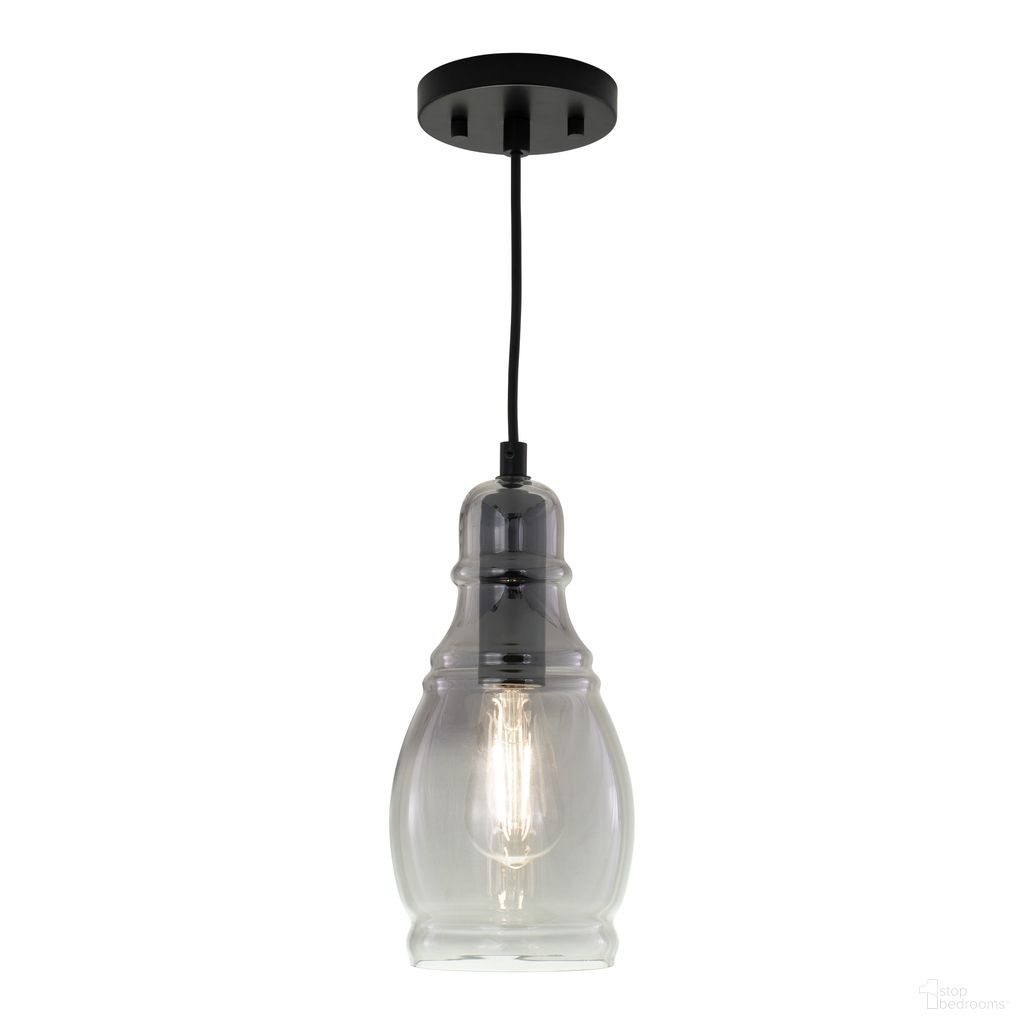 The appearance of Millie 11.75 InchH Mini Pendant with Smoke Glass In Matte Black designed by Vaxcel in the transitional interior design. This matte black piece of furniture was selected by 1StopBedrooms from Millie Collection to add a touch of cosiness and style into your home. Sku: P0377. Material: Metal.