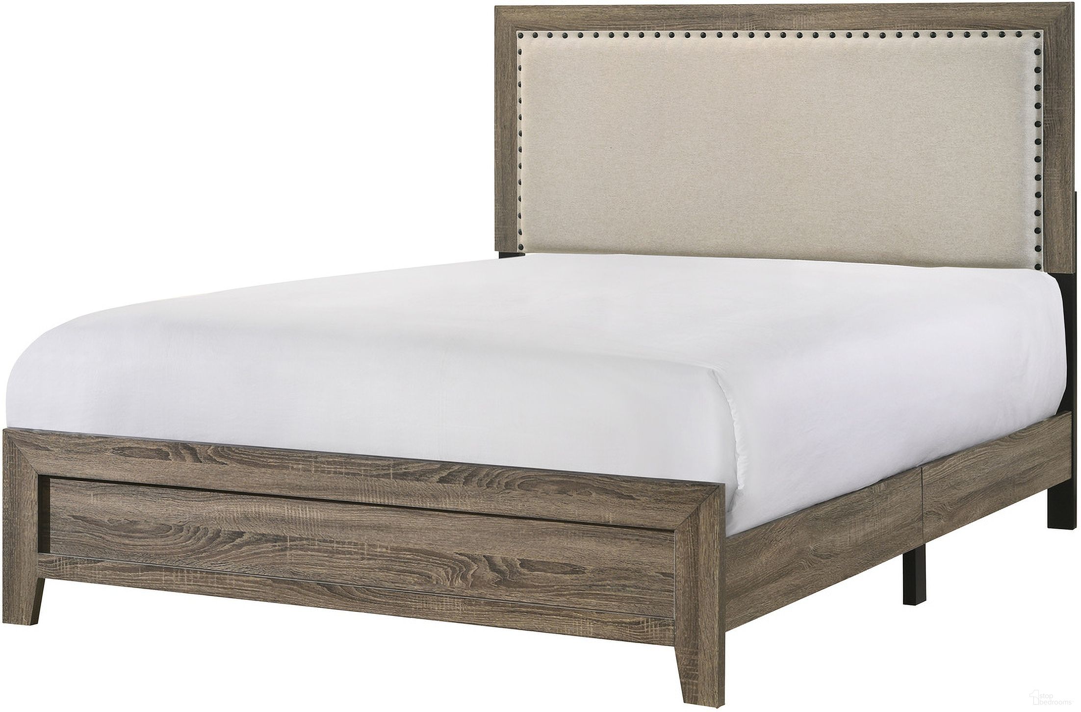 The appearance of Millie Queen Upholstery Bed In Grey designed by Crown Mark in the transitional interior design. This grey piece of furniture was selected by 1StopBedrooms from Millie Collection to add a touch of cosiness and style into your home. Sku: B9205-Q-BED. Bed Size: Queen. Material: MDF. Bed Type: Upholstered Bed.