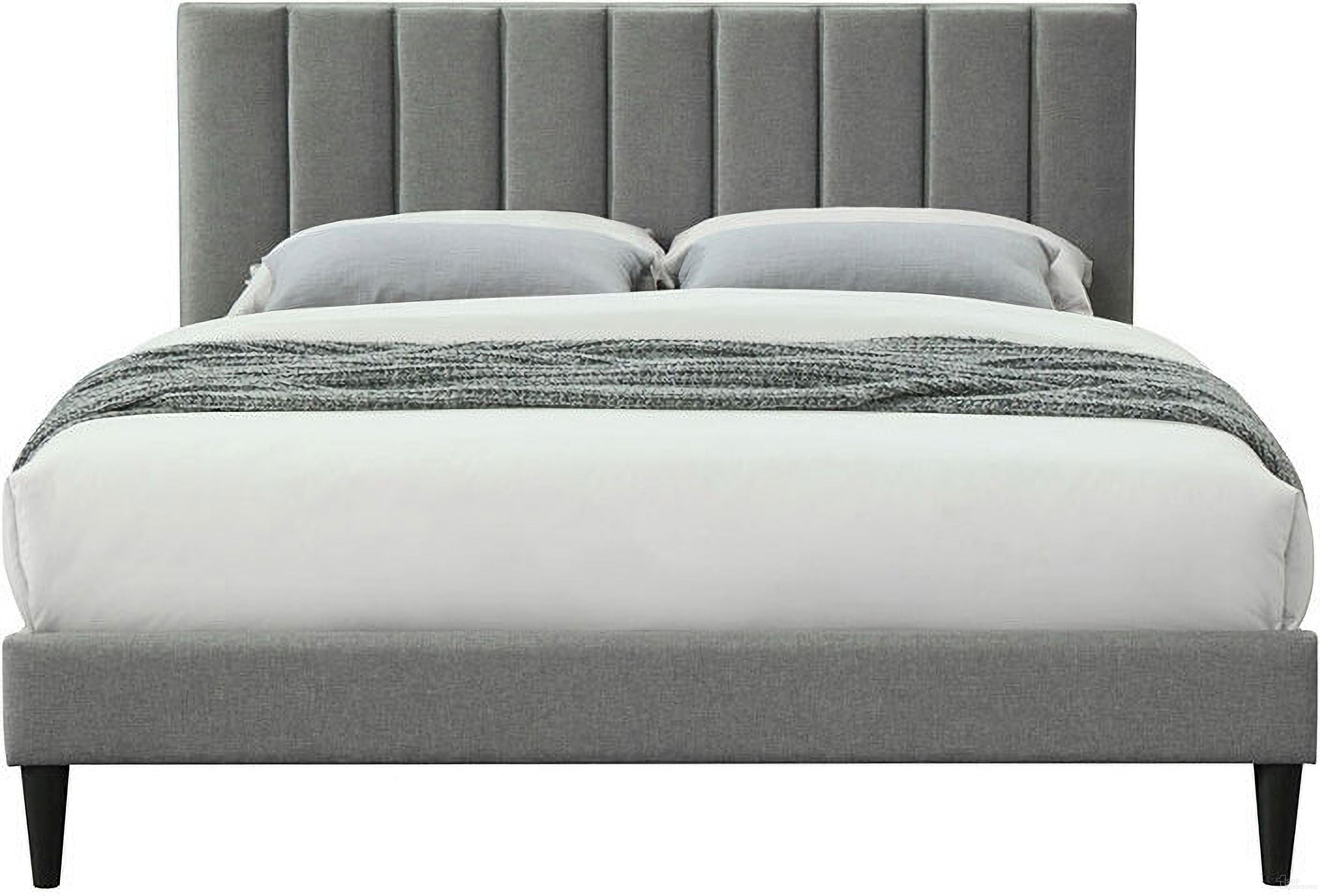 The appearance of Millie Upholstered Bed (Queen) designed by Bernell in the modern / contemporary interior design. This gray piece of furniture was selected by 1StopBedrooms from Millie Collection to add a touch of cosiness and style into your home. Sku: 1134-105. Material: Polyester. Bed Size: Queen. Bed Type: Upholstered Bed.