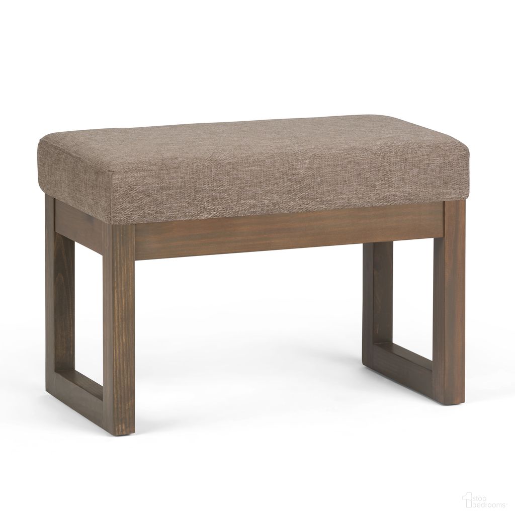 The appearance of Milltown Solid Wood Footstool Small Ottoman Bench In Fawn Brown designed by Simpli Home in the modern / contemporary interior design. This fawn brown piece of furniture was selected by 1StopBedrooms from Milltown Collection to add a touch of cosiness and style into your home. Sku: 3AXCOT-252-SM-BRL. Material: Linen.