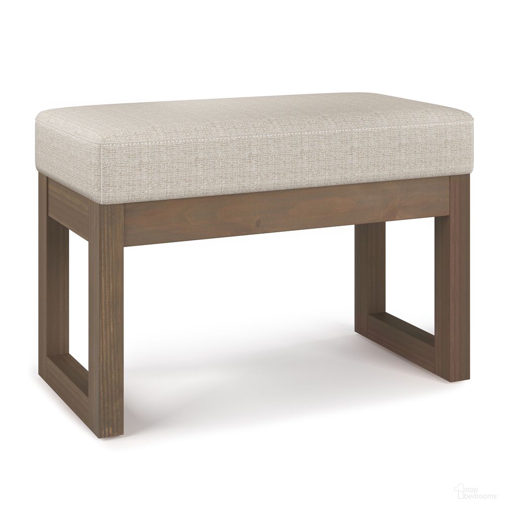 Milltown Solid Wood Footstool Small Ottoman Bench In Platinum